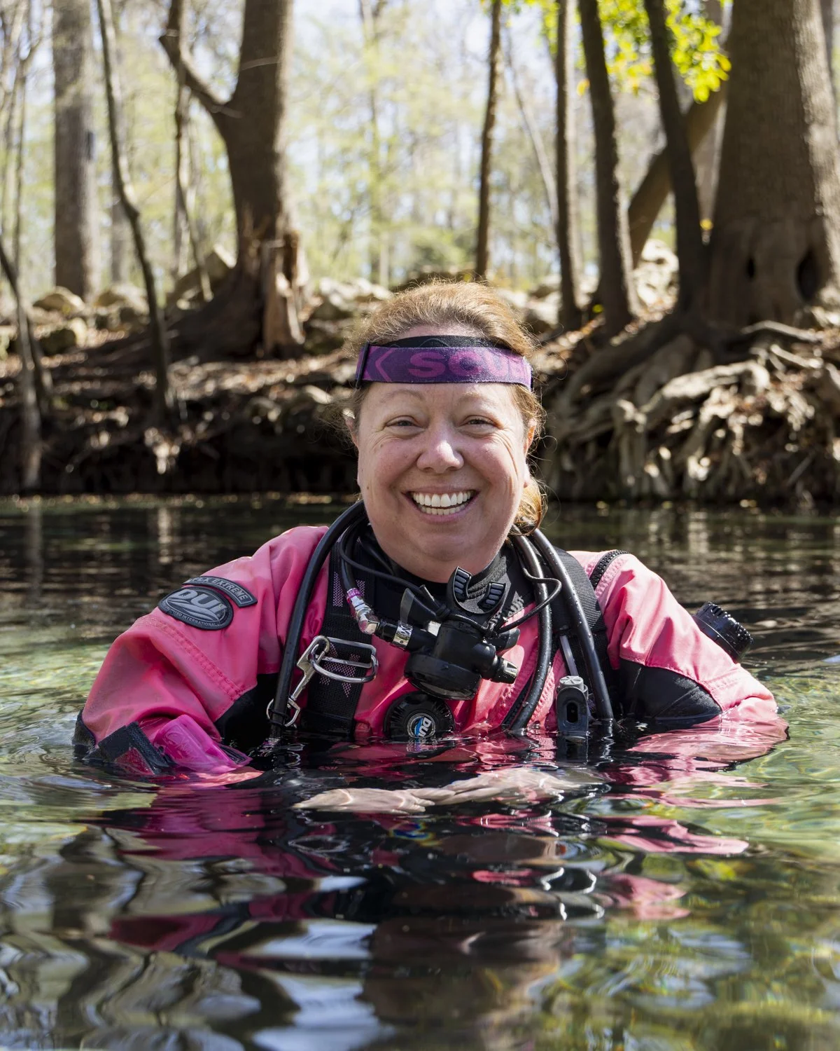 Rachel Kay before a dive at Ginnie Springs