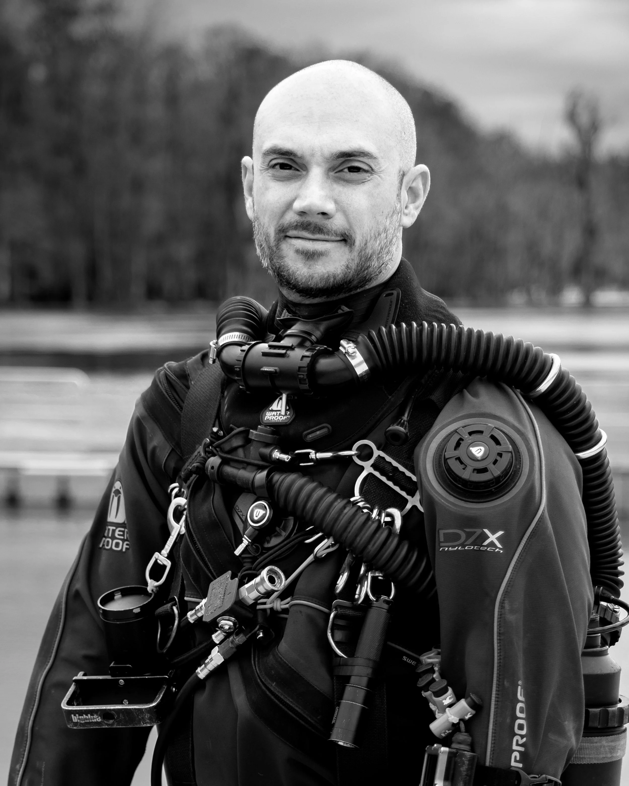 Brent Kiomall before a dive in Jackson Blue Springs, Florida. Brent is an accomplished cave diver and co-director of Divers Atlas.