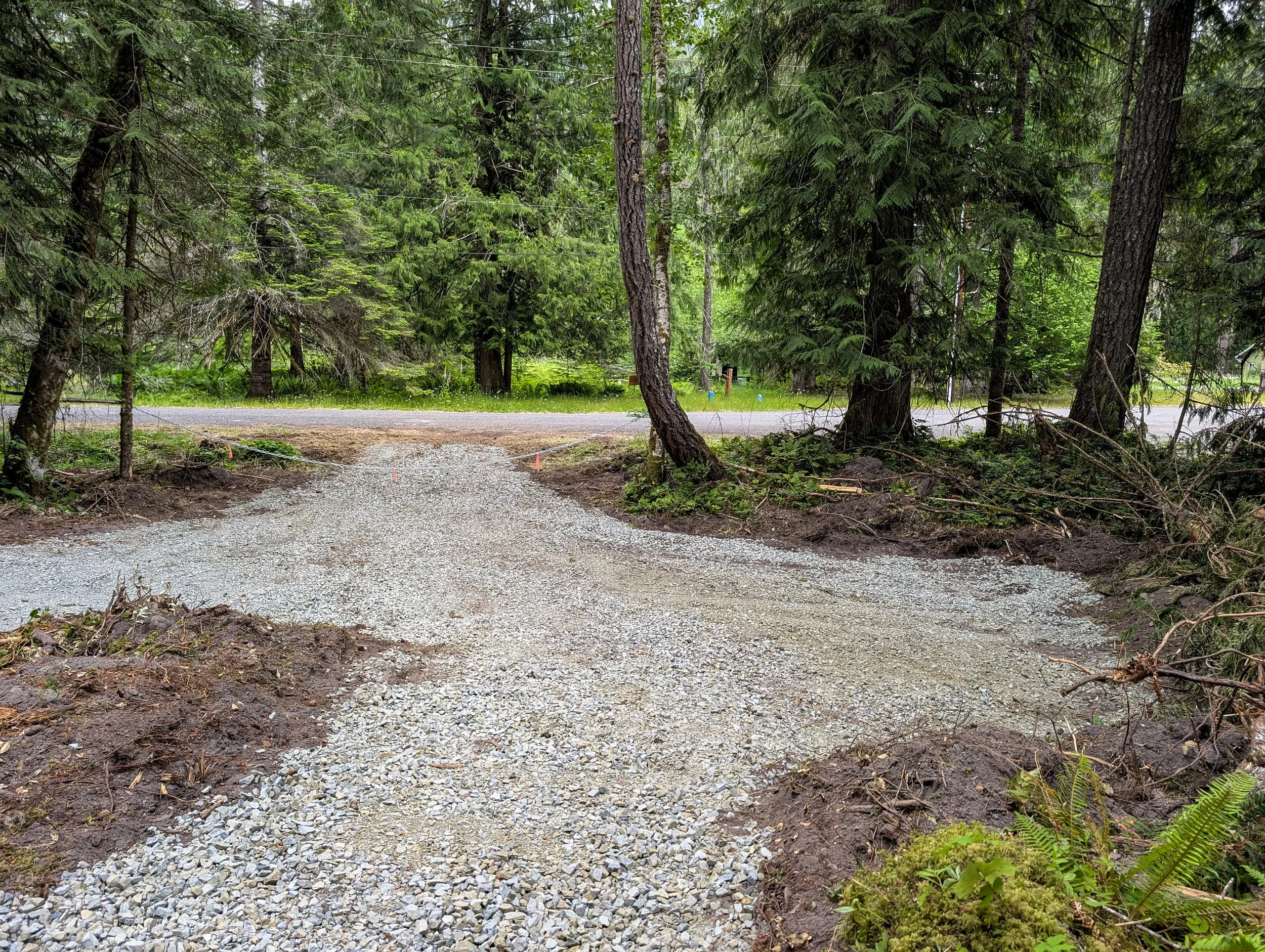 Parking space for the Wonderland Site (before the gradual incline).