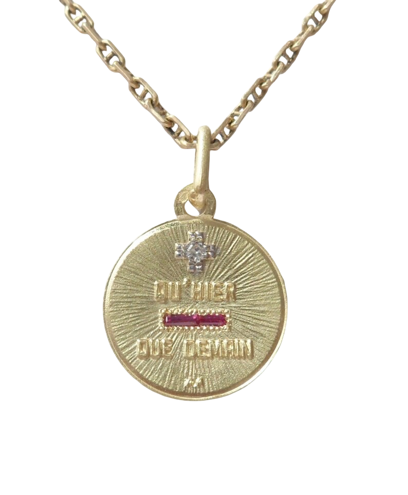 Vintage French ' + qu'hier - que demain ' Charm