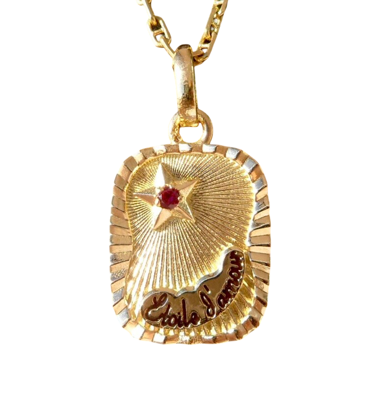 Pendentif Charm « Etoile d'amour » français, signé Etoile d'amour, or 18 carats.
