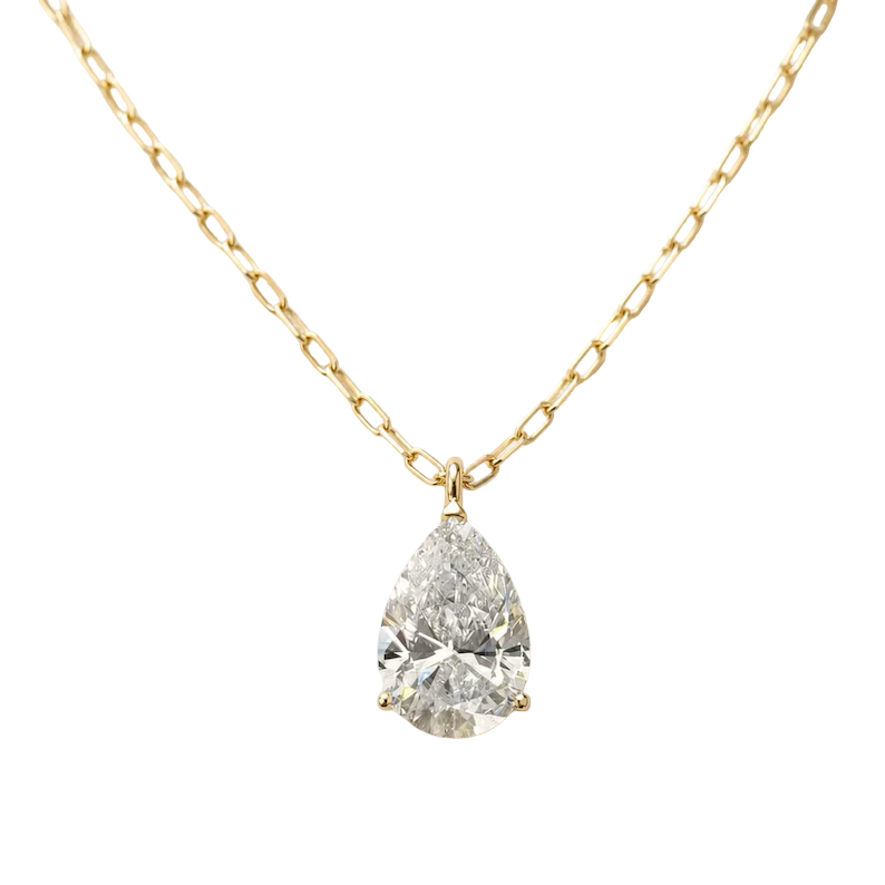 Collier pendentif diamant Pear ,cadeau d'anniversaire