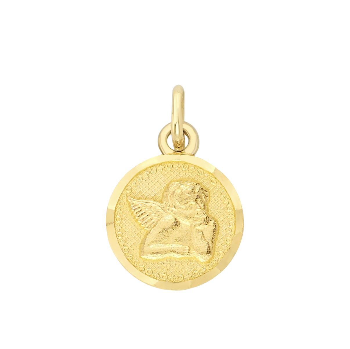 Charm Ange en or Massif: Pendentif religieux