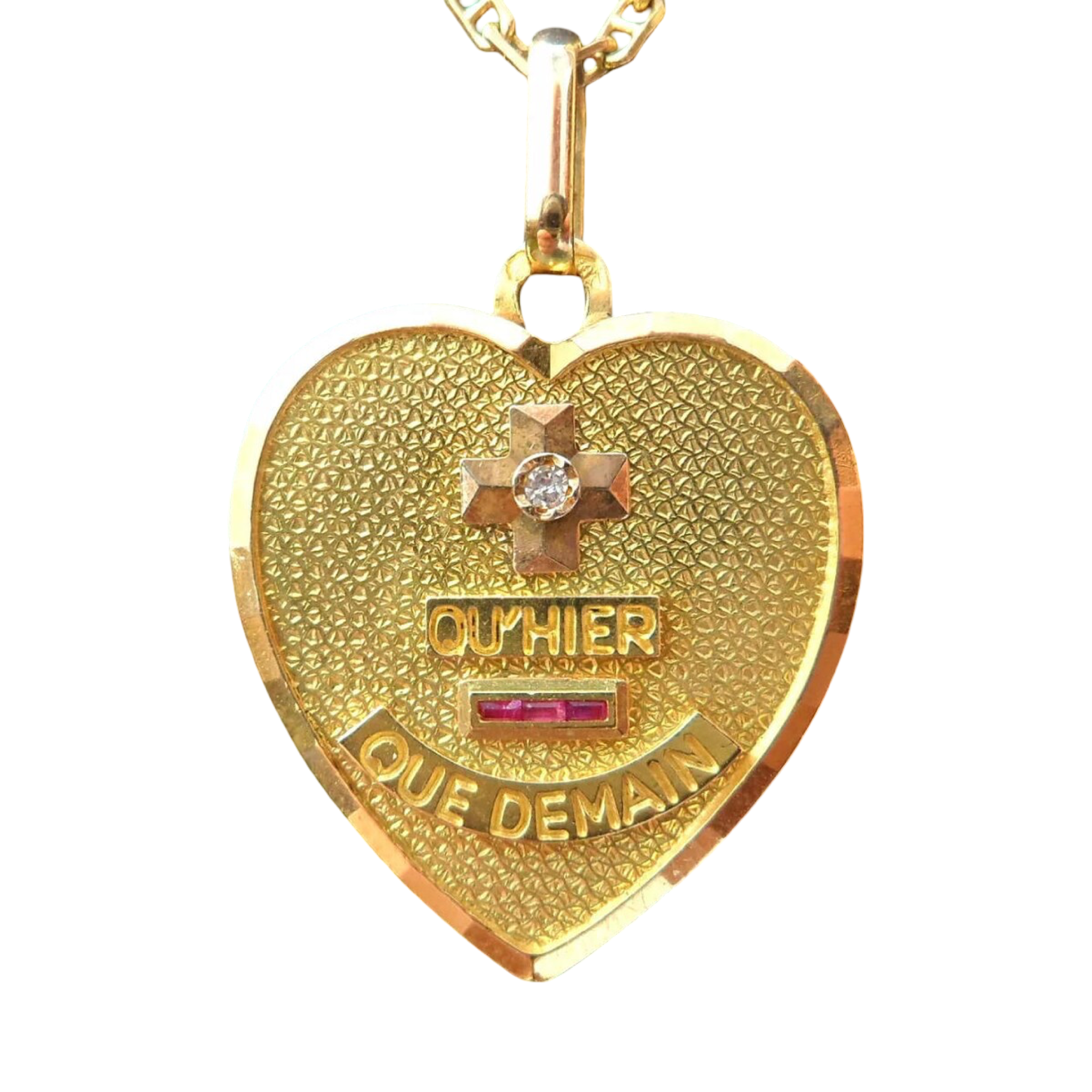 Vintage French ' + qu'hier - que demain ' Charm