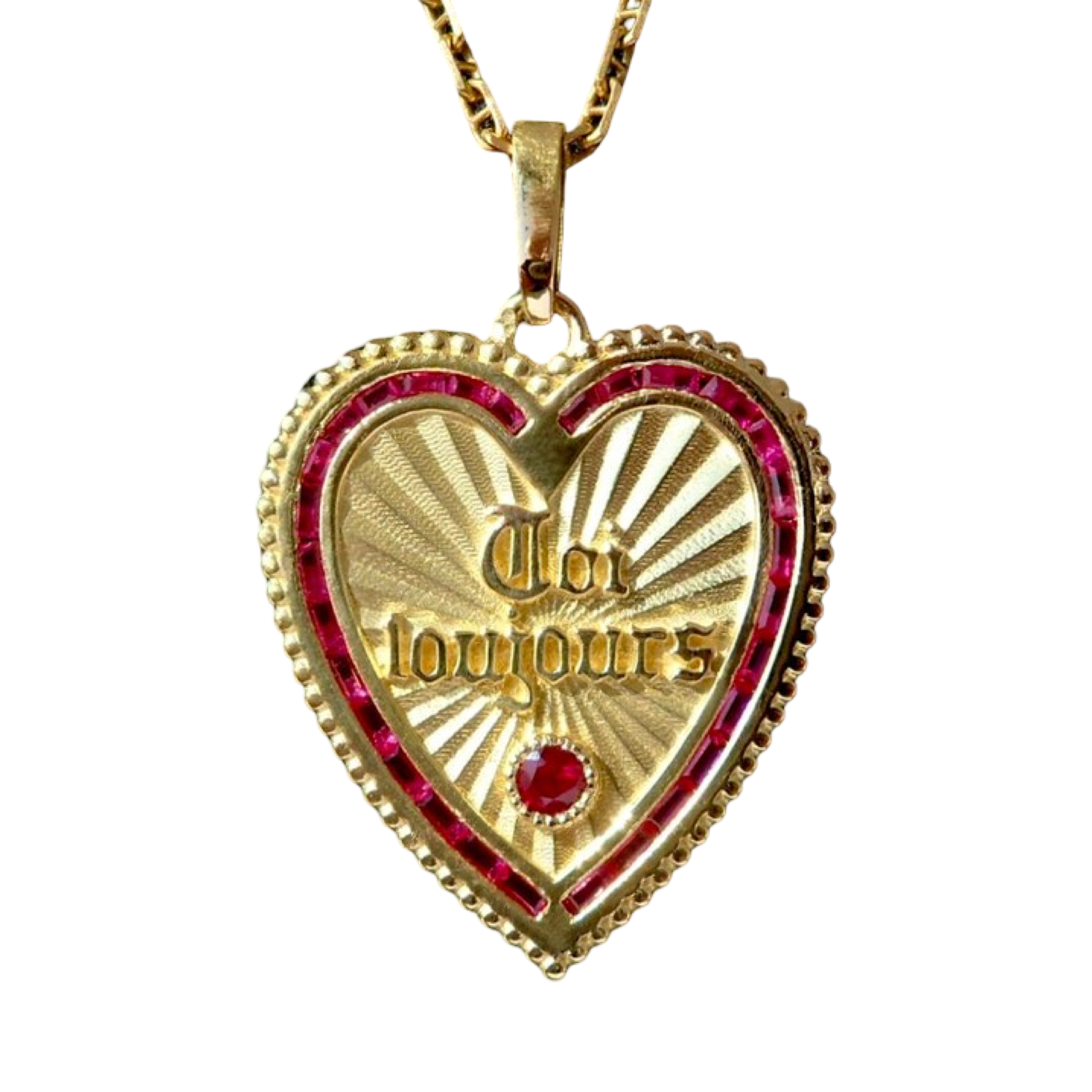 ' Toi & Moi Toujours ' Charm / Love pendant, The 70S, 18k Gold
