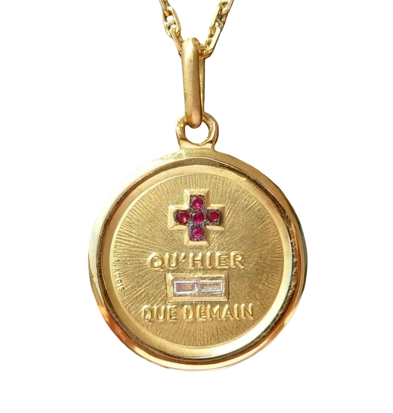 Vintage French ' + qu'hier - que demain ' Charm