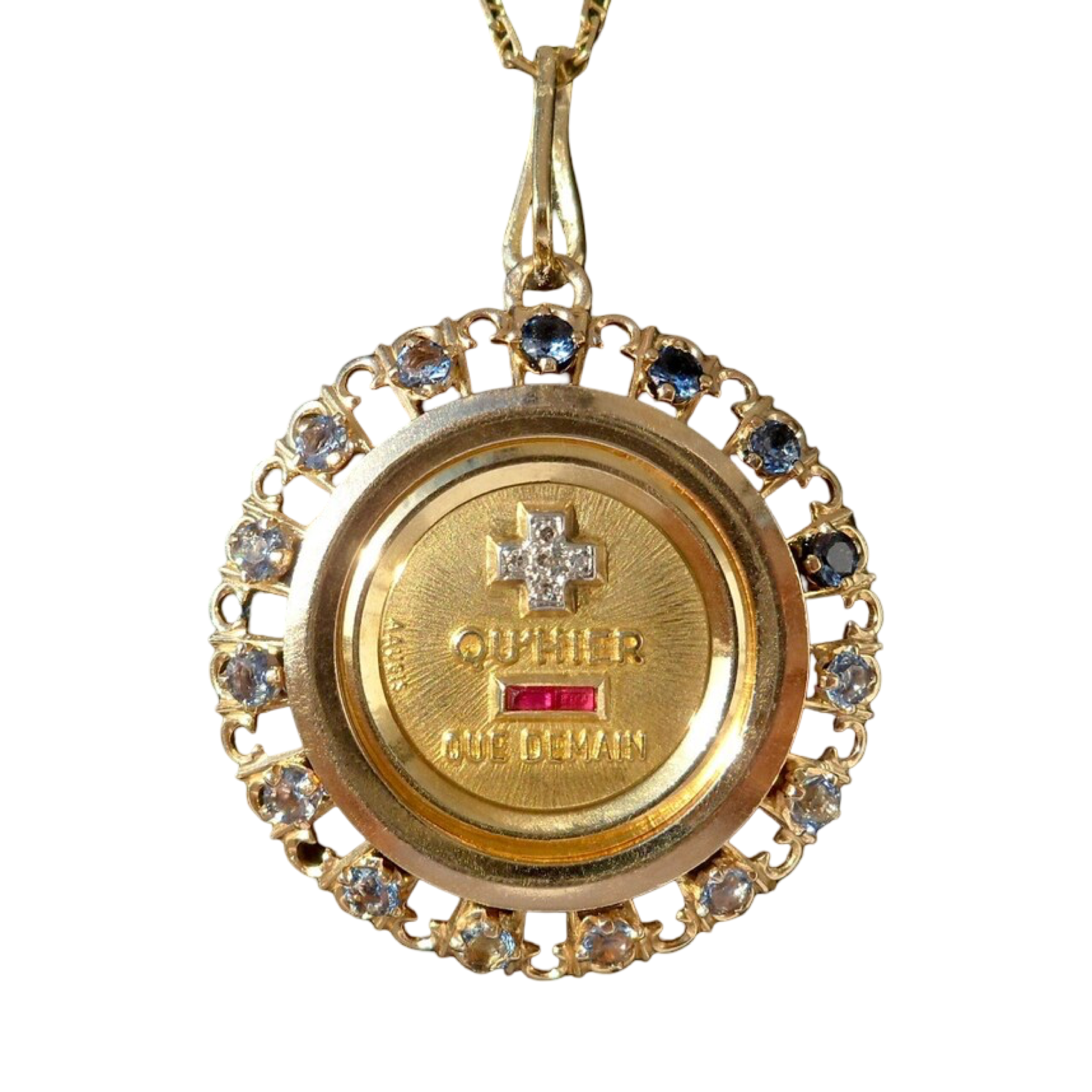 Vintage French ' + qu'hier - que demain ' Charm