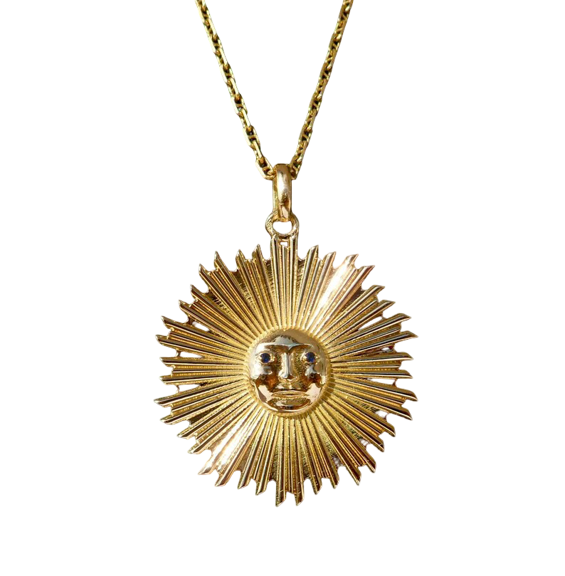 ' Sun ' Charm / Pendant, the 80S, 18k Gold