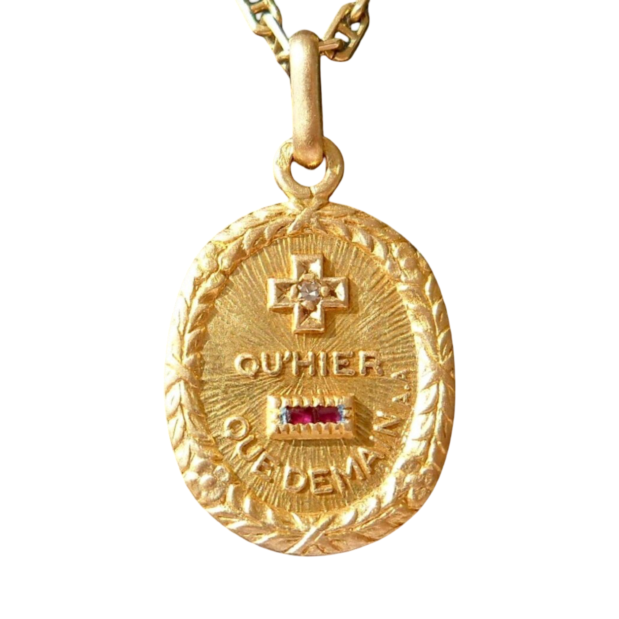 Vintage French ' + qu'hier - que demain ' Charm