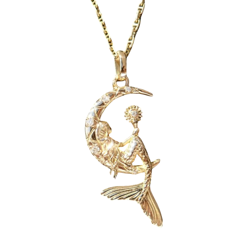 ' Mermaid ' Charm / Pendant, the 90S, 18k Gold