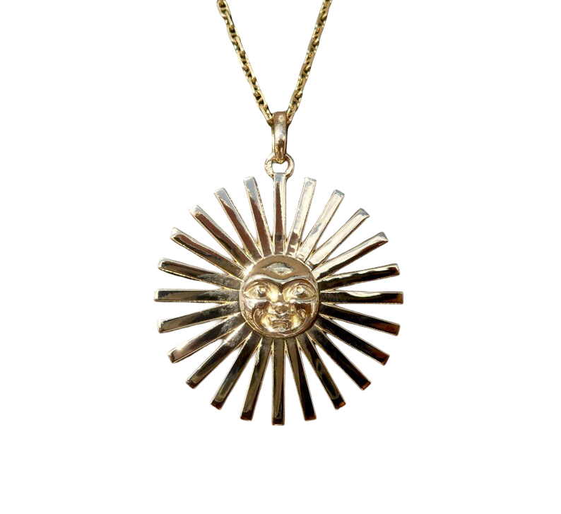 ' Sun ' Charm / Pendant, the 90S, 18k Gold