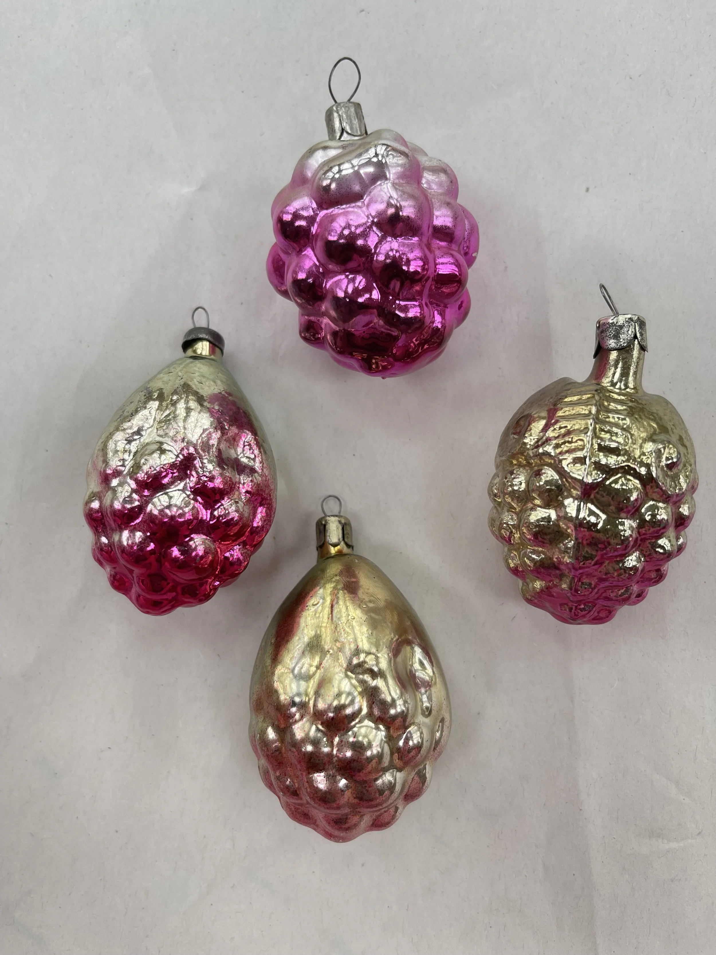 Lot of Four USSR Berry Ornaments
