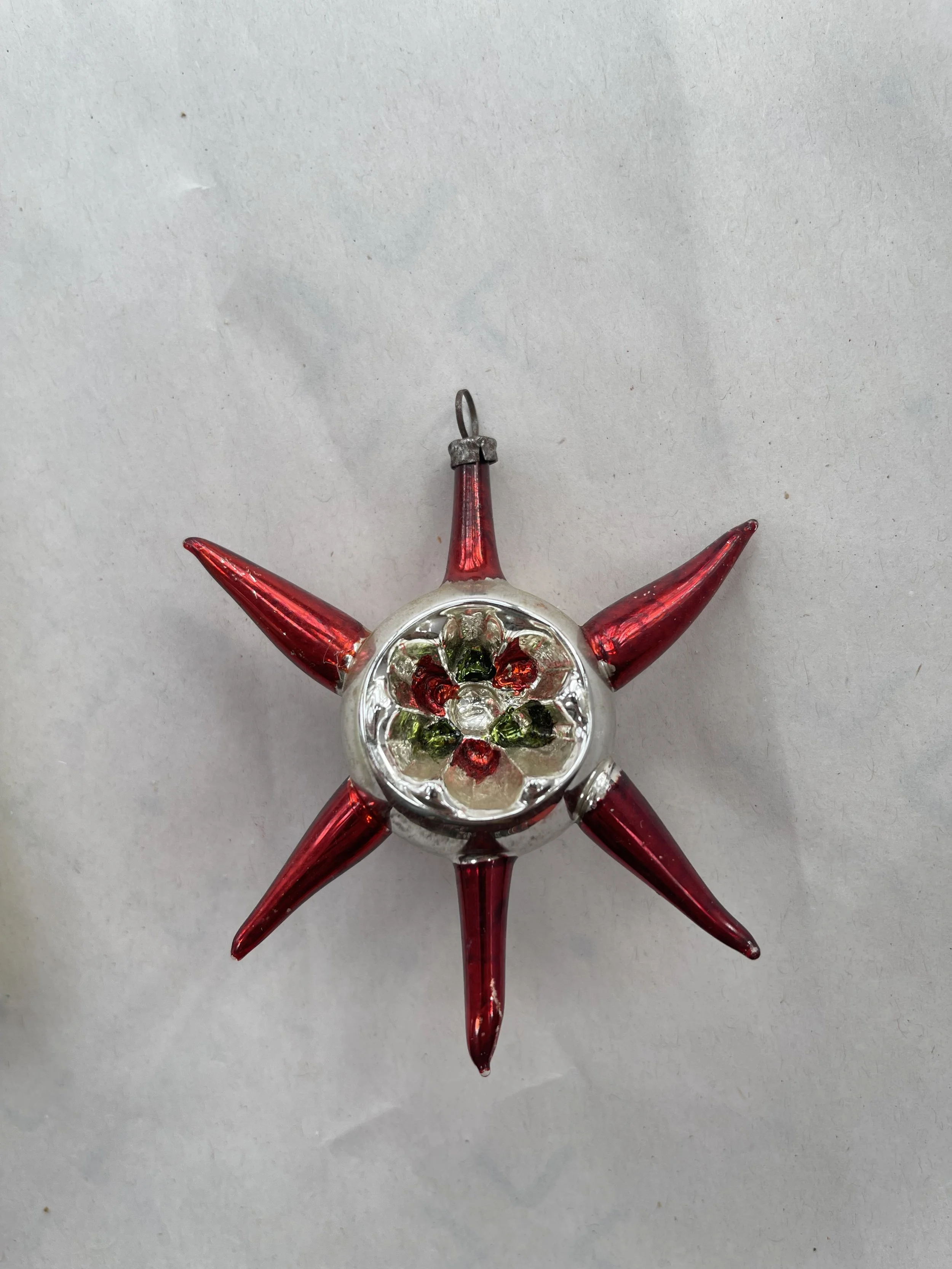 German Fantasy Starburst Glass Ornament