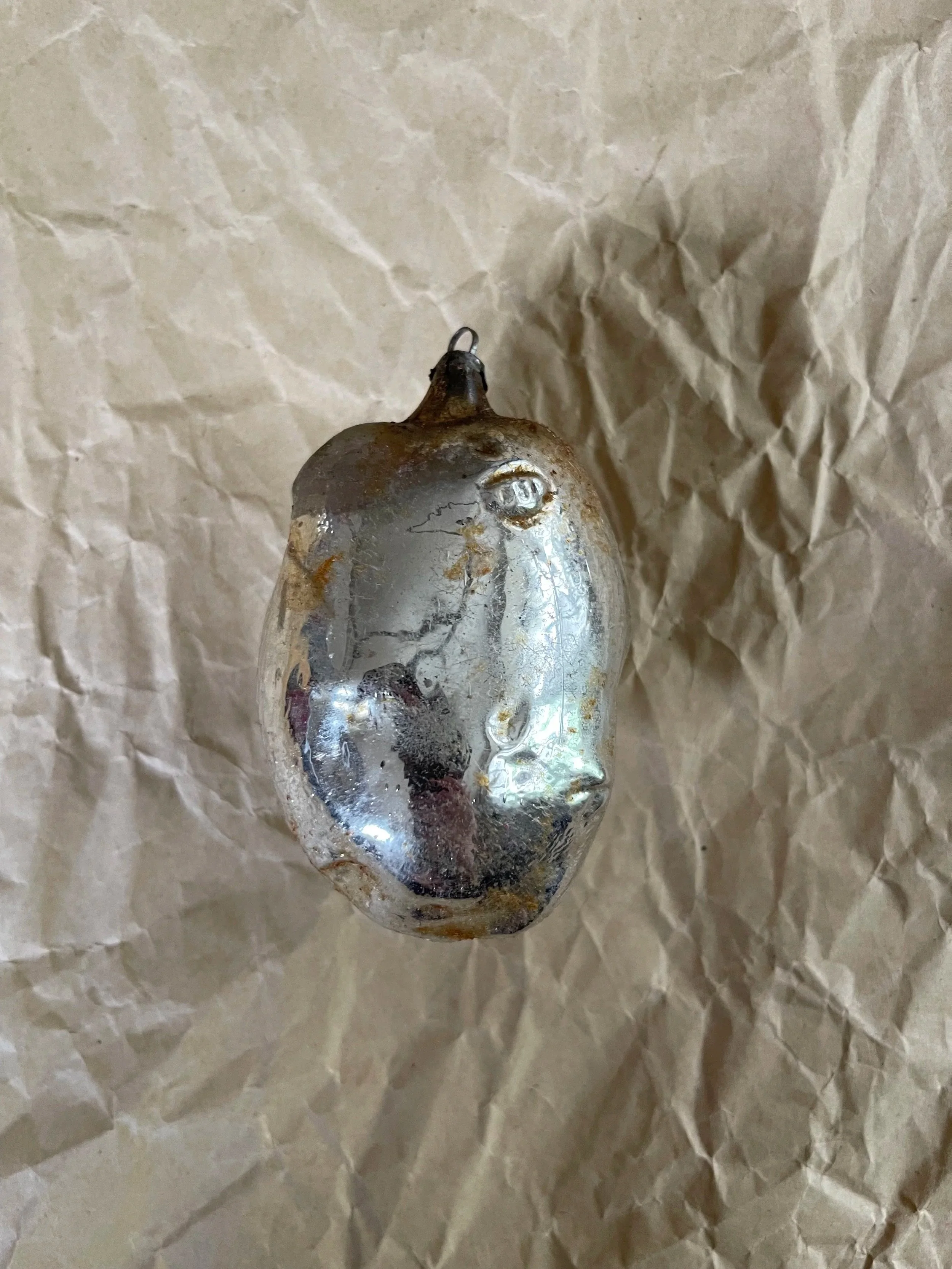 Antique German Glass Potato Ornament.