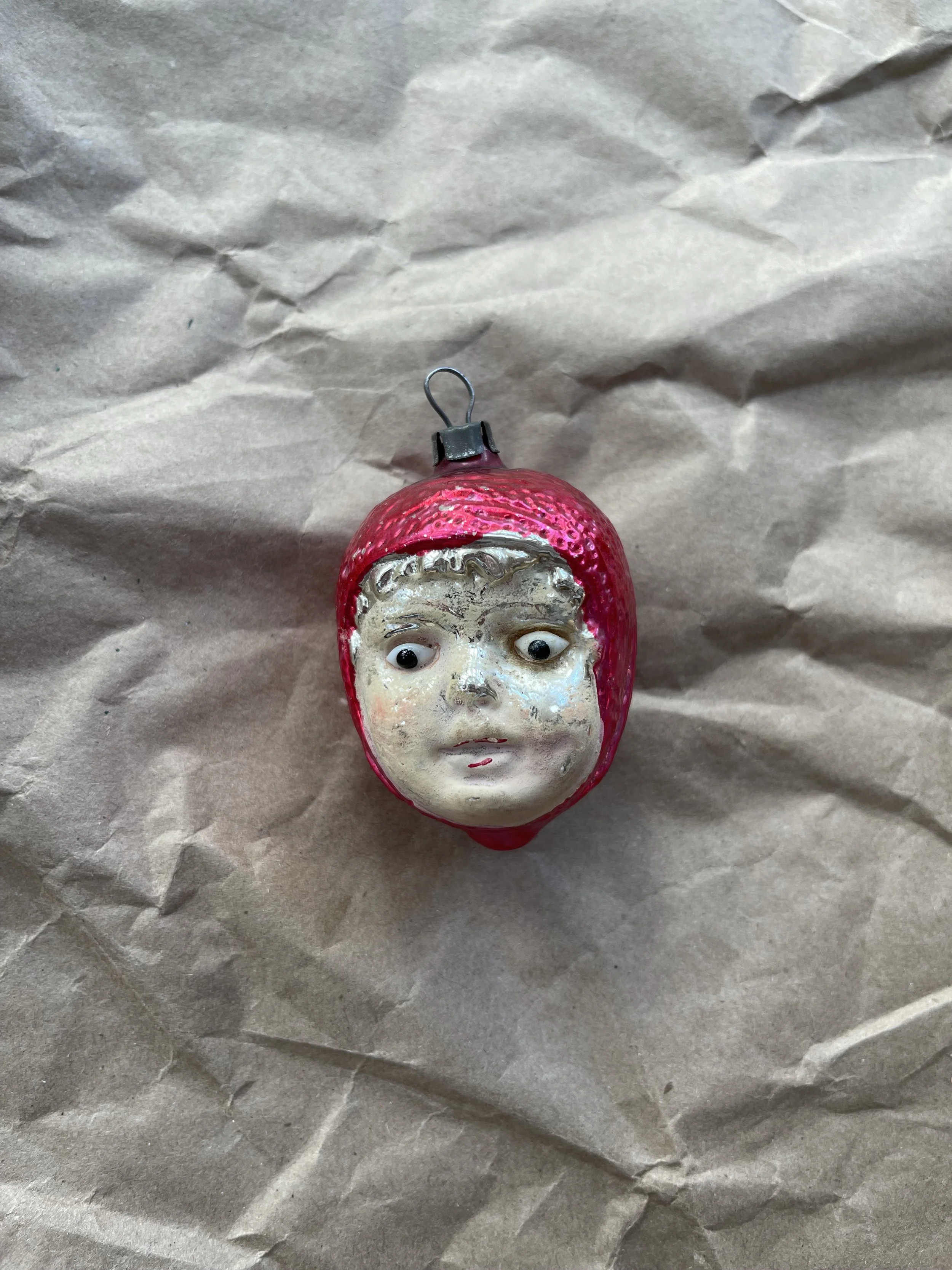 German Red Riding Hood Glass Ornament