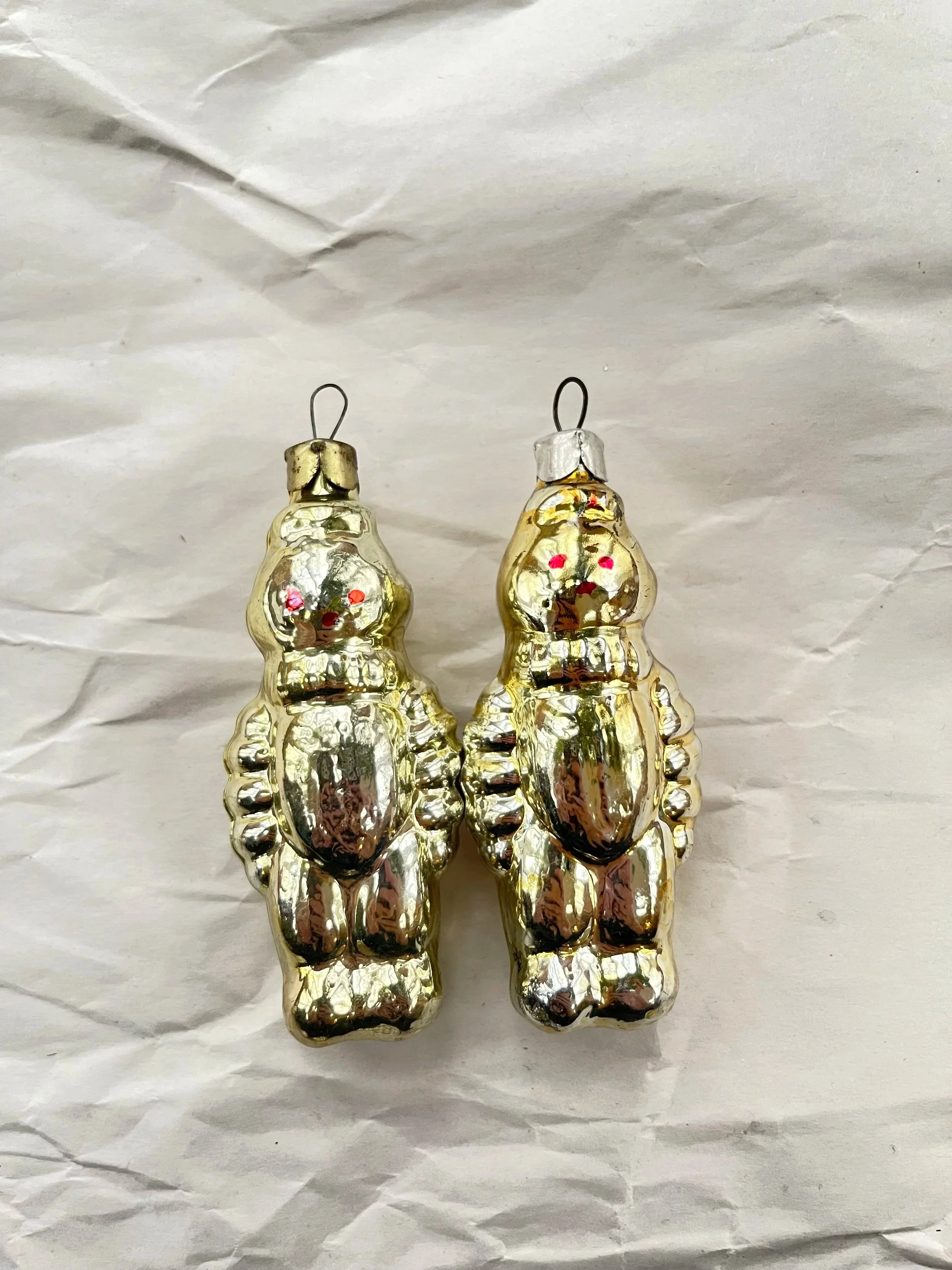USSR Spaceman Ornament Pair — Gold.