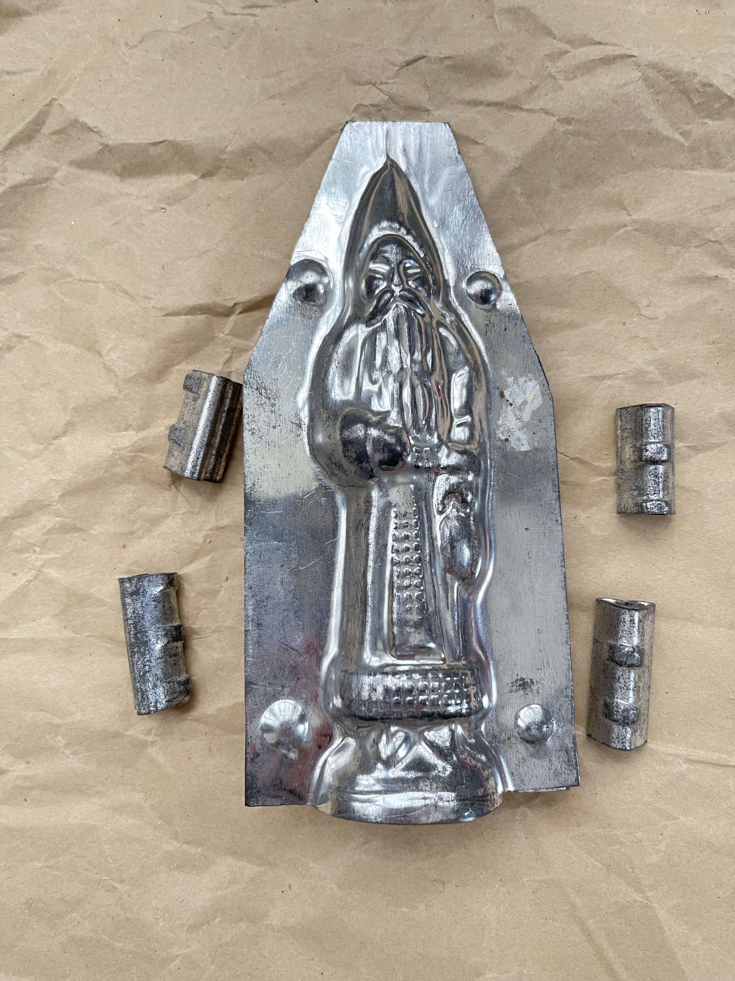 Vintage Metal Santa Mold