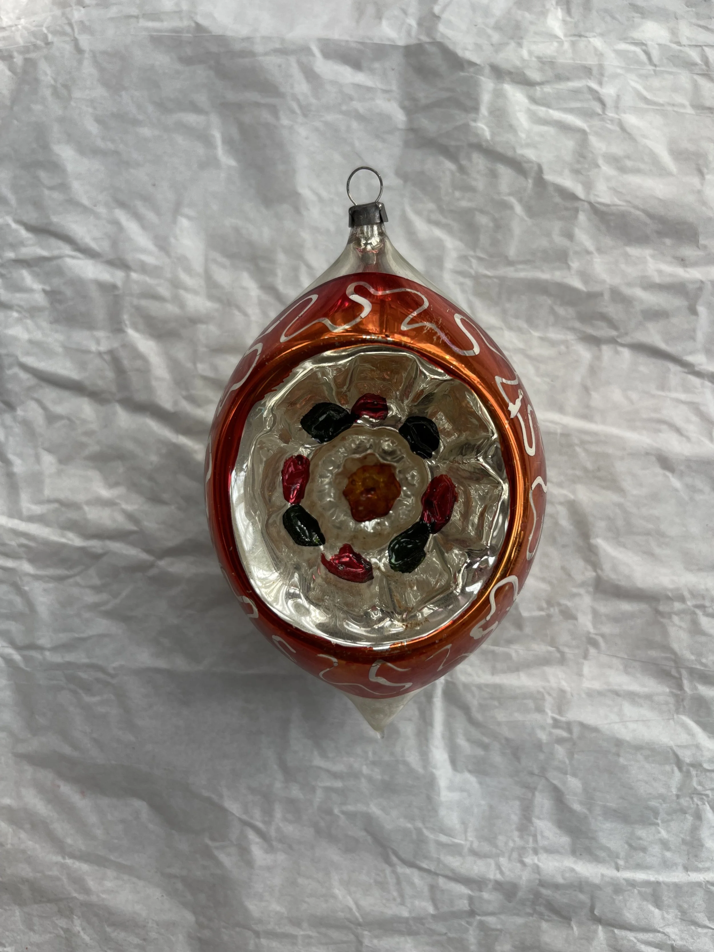 Large German Indent Reflector Ornament