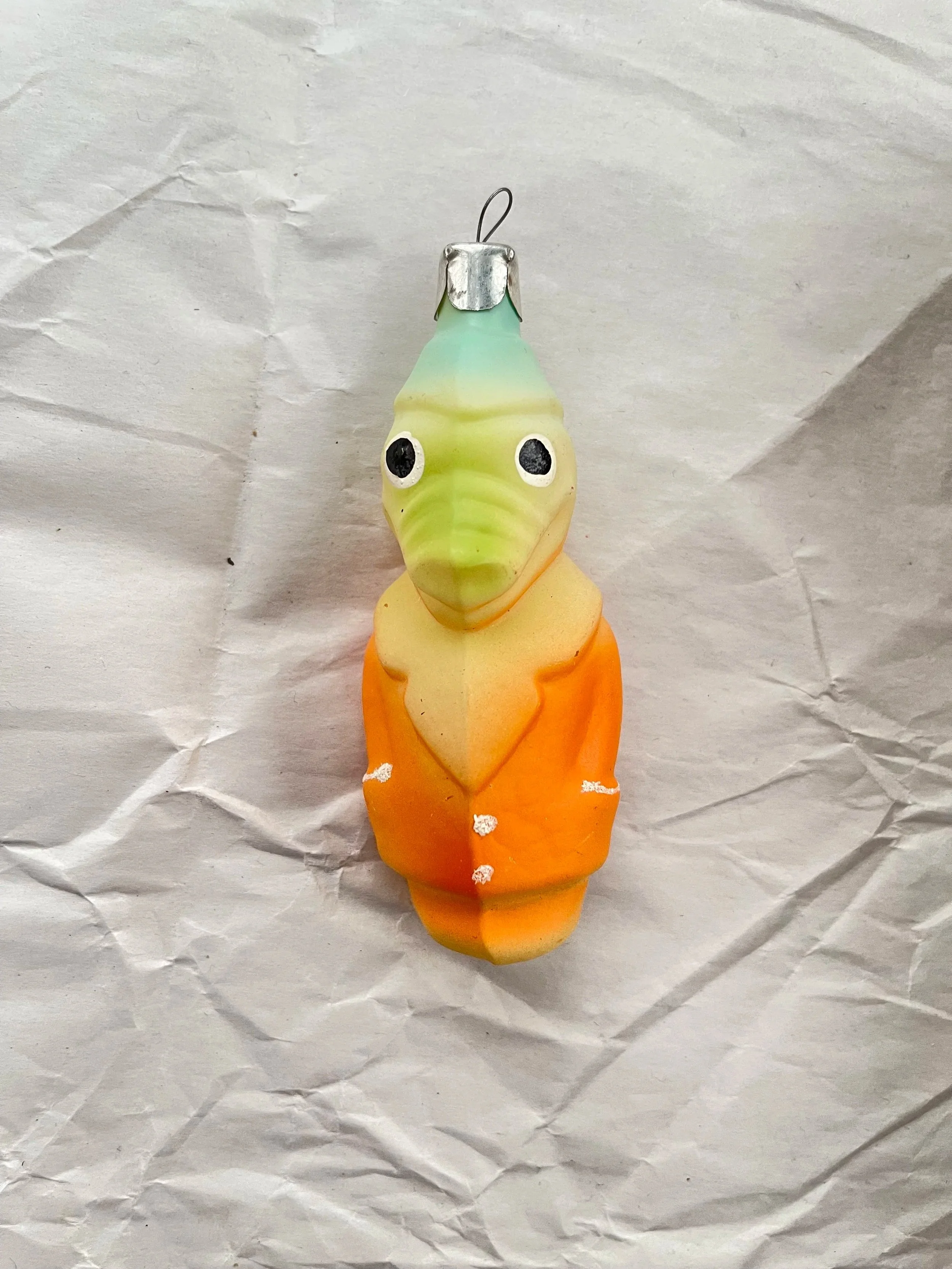 USSR Glass Crocodile Ornament.