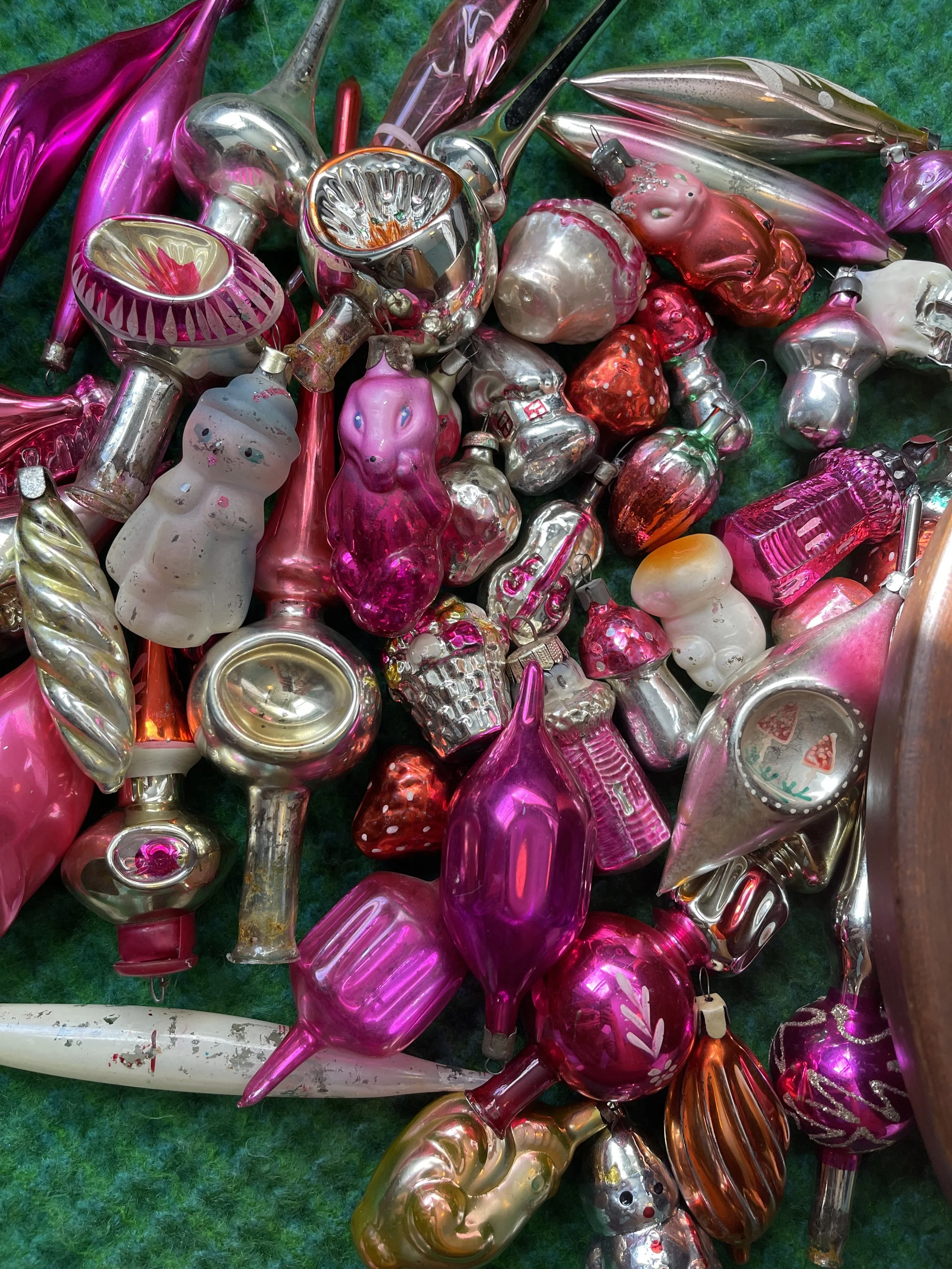 USSR Ornaments |
Cold War sparkle meets collector charm. These rare glass ornaments from the Soviet era bring bold color and rich history to your tree.