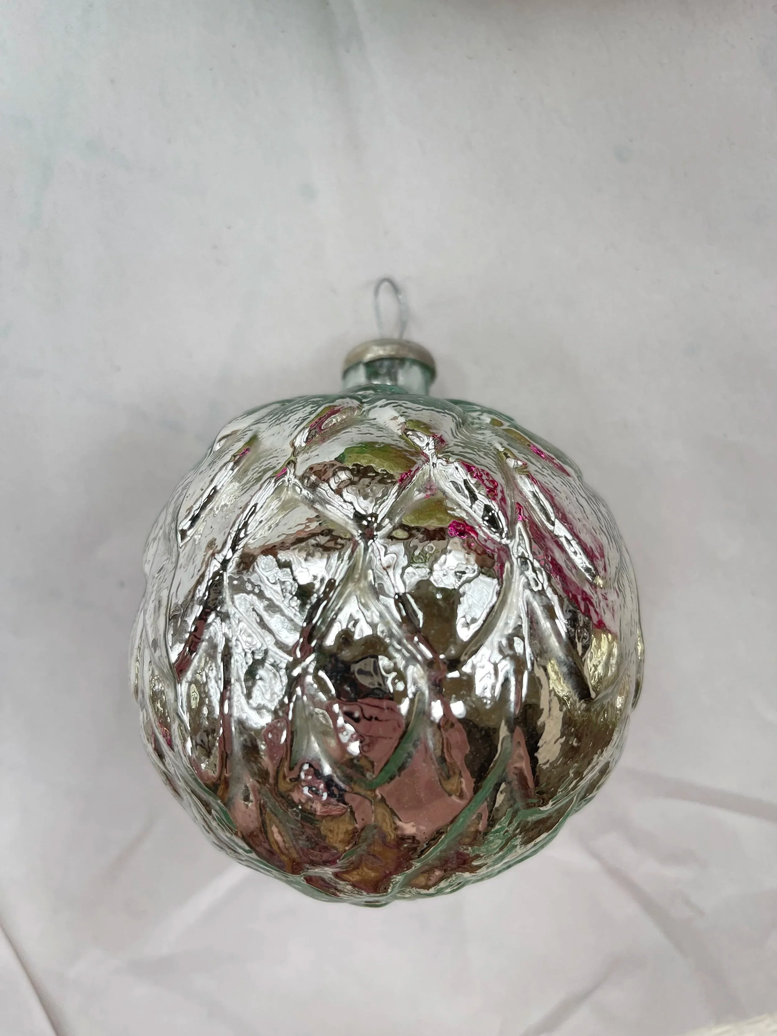 Silver Kremlin Glass Ornament.