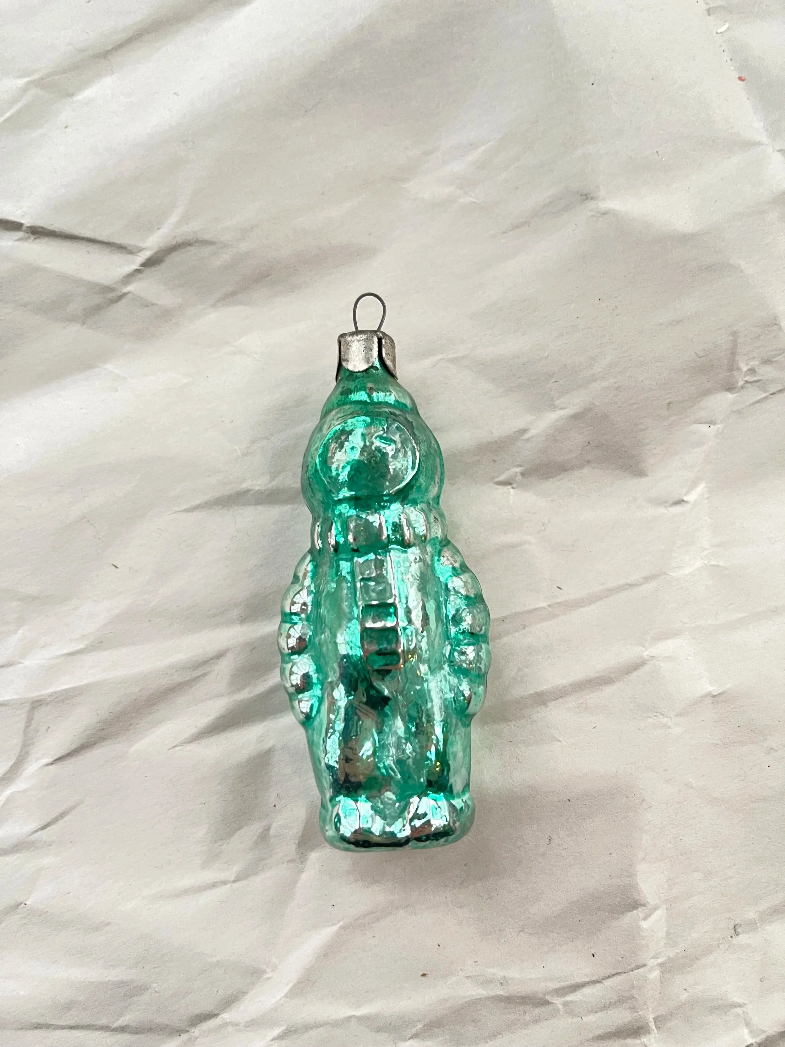 USSR Mint Green Spaceman Ornament.