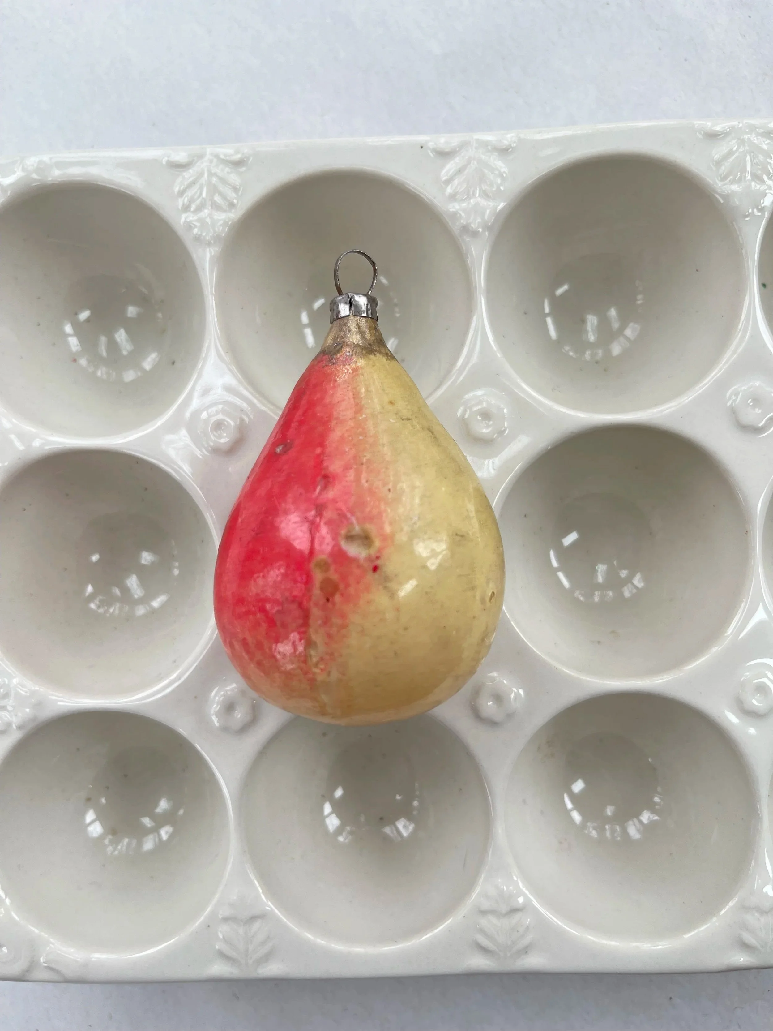 German Antique Pear Glass Ornament.
