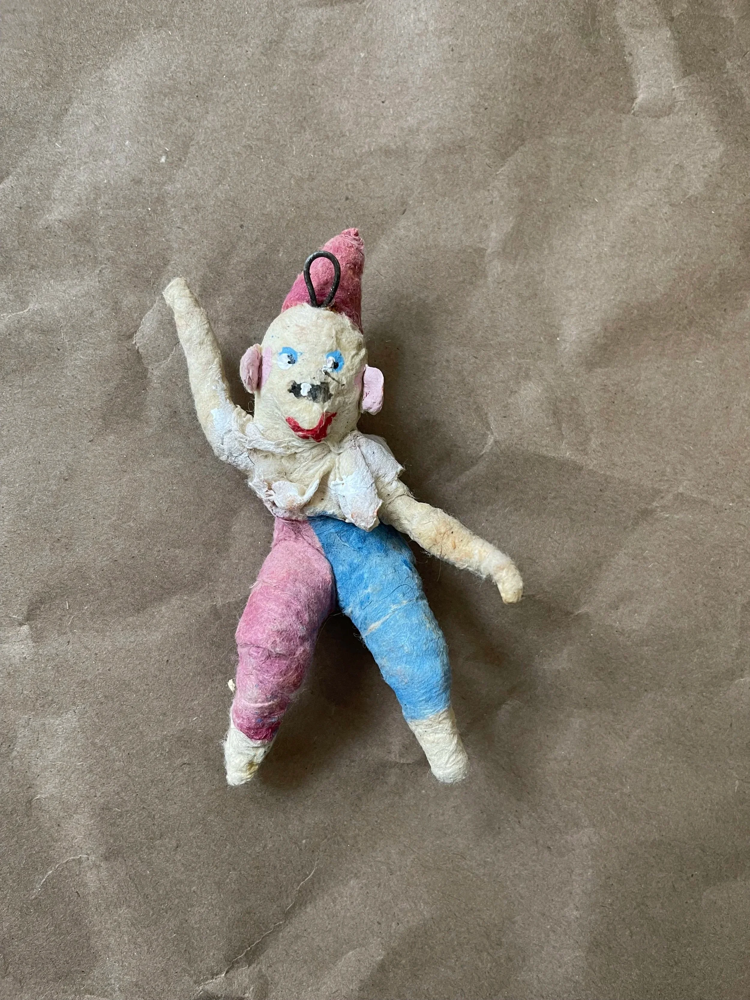 Russian spun-cotton monkey ornament.