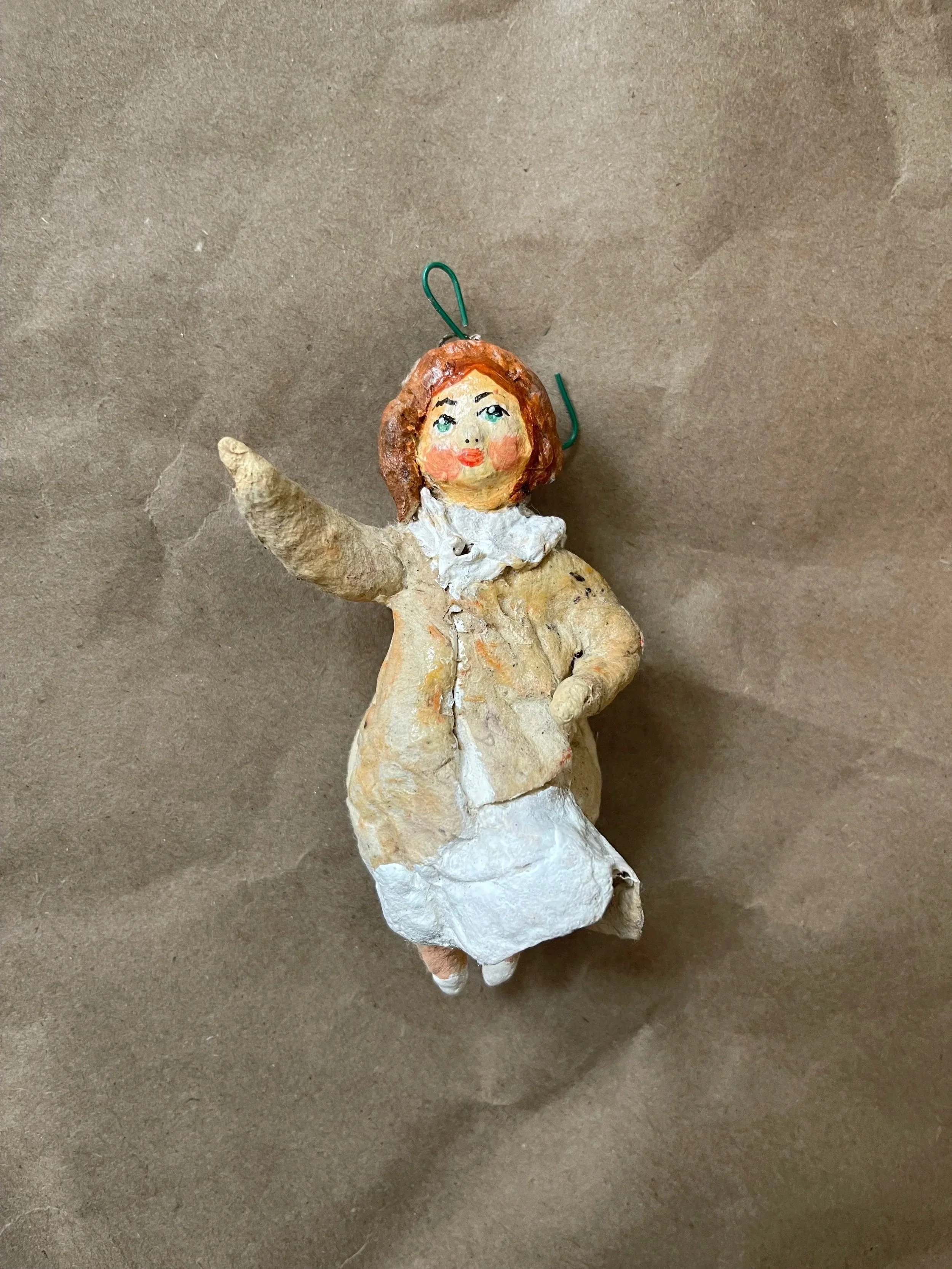 Russian spun-cotton figure ornament.