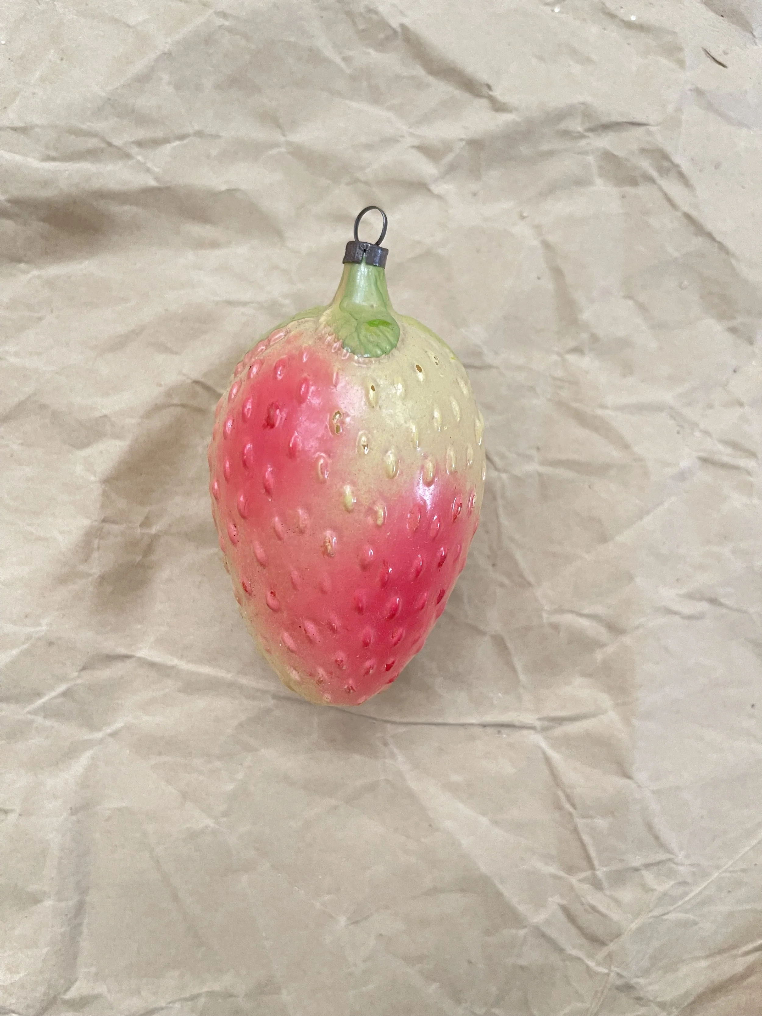 Vintage Strawberry Christmas Ornament