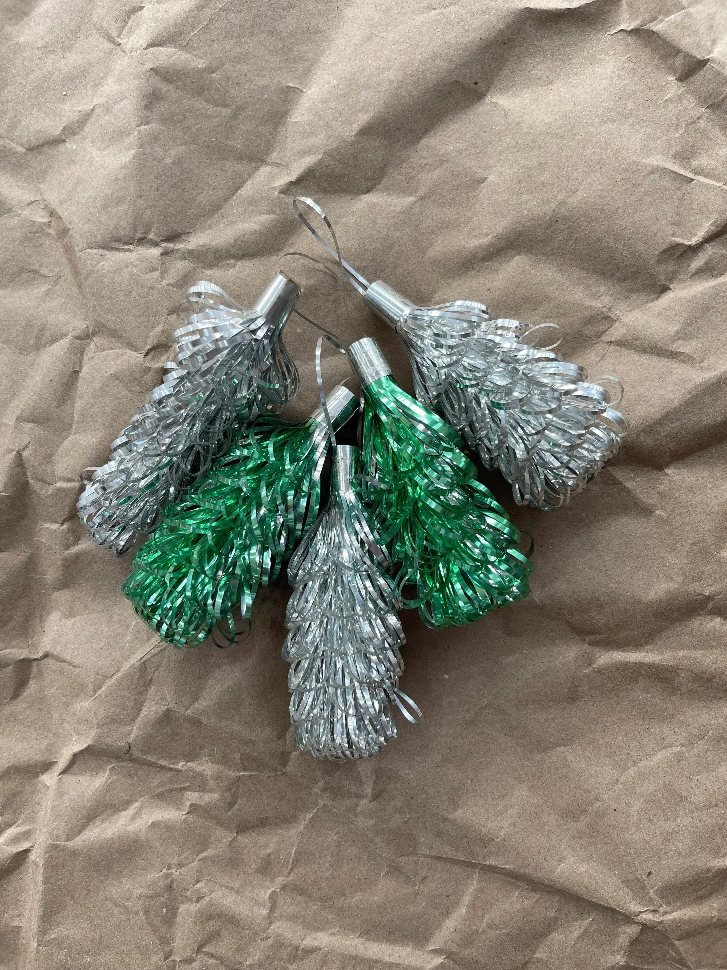 Vintage Tinsel Tassel Cluster Ornament.