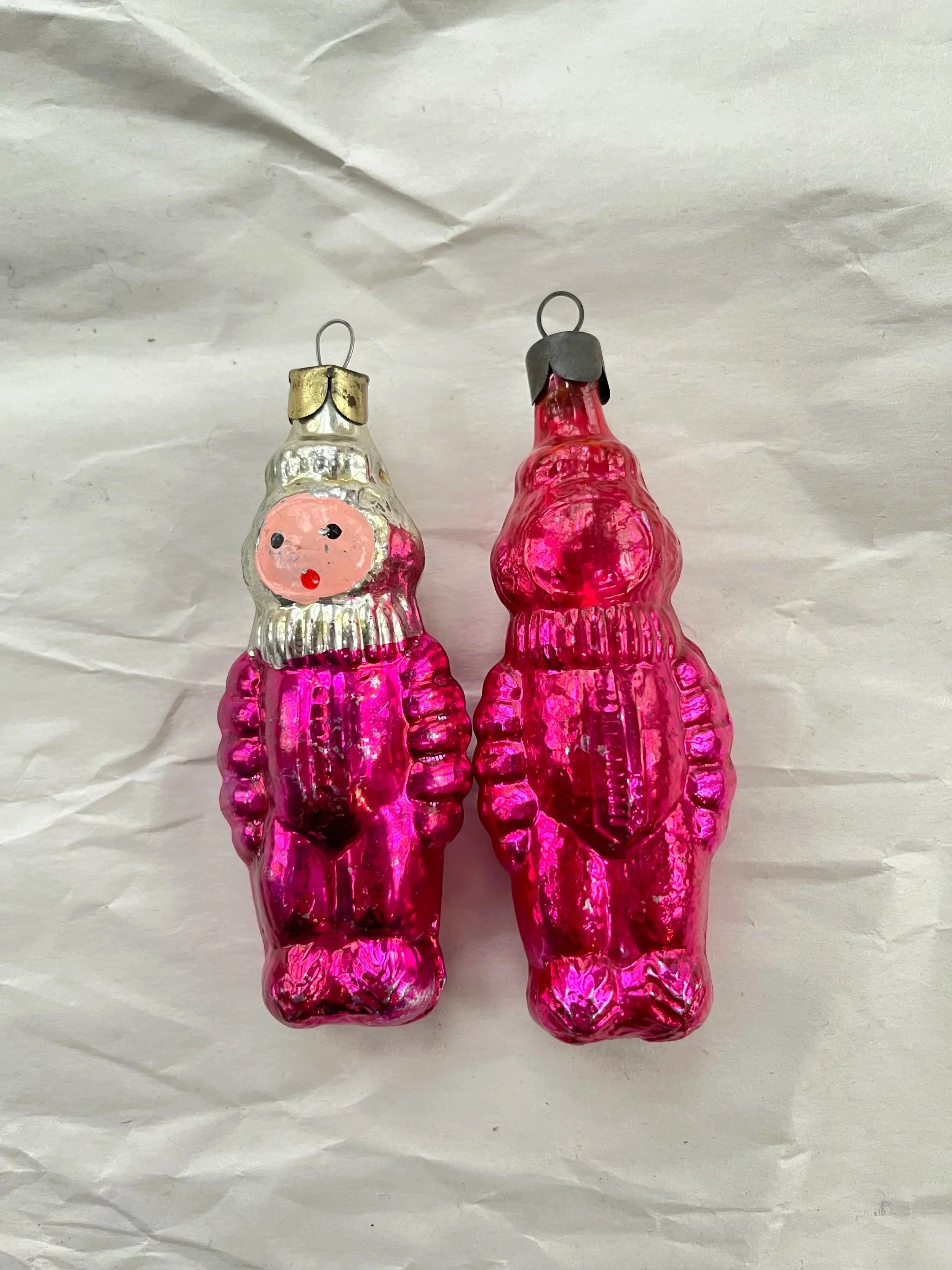 USSR Spaceman Ornament Pair — Raspberry.