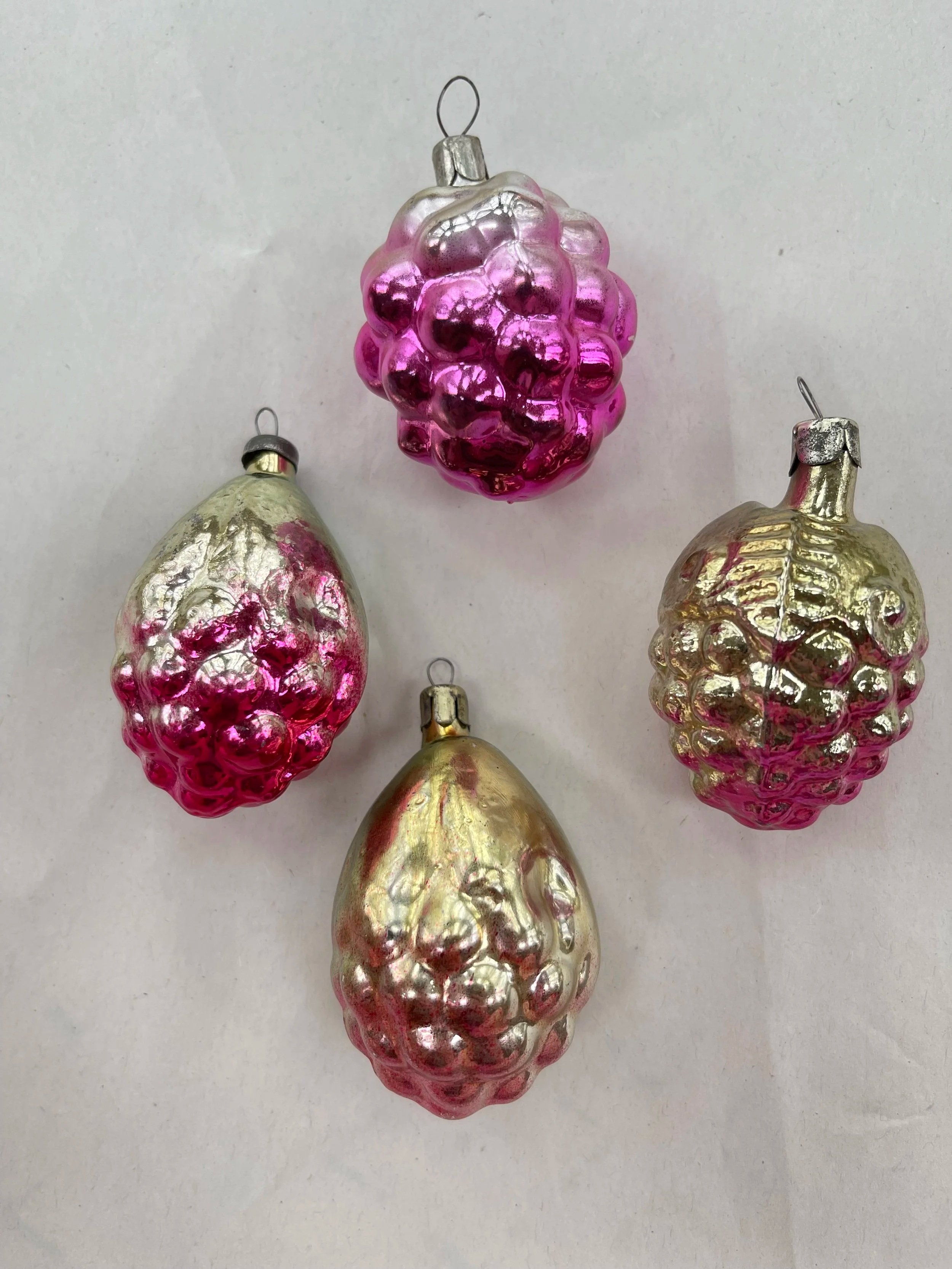 Lot of Four USSR Berry Ornaments.