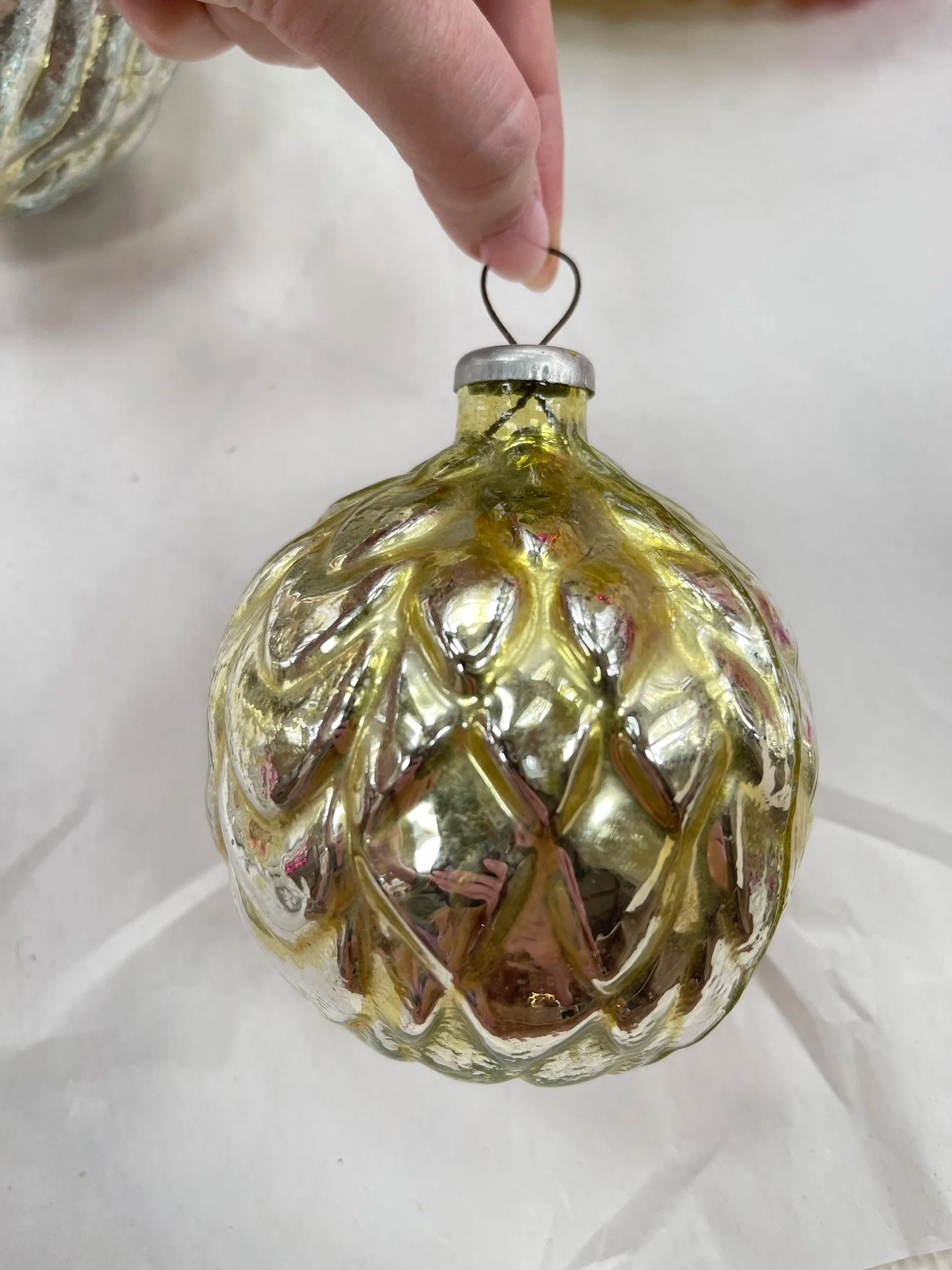 Gold Kremlin Glass Ornament.
