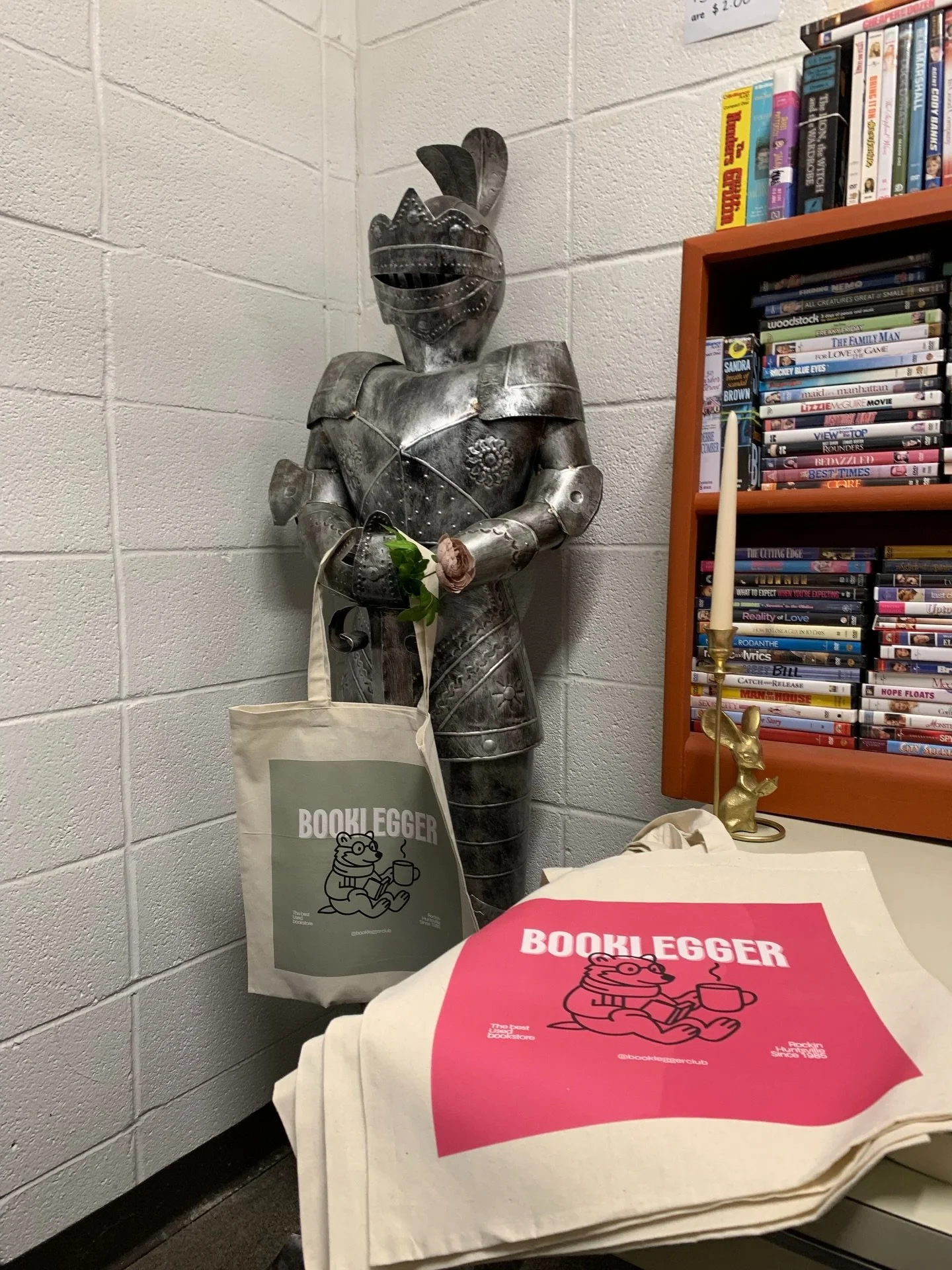 A night in shining armor with cute merch yes please 🙌