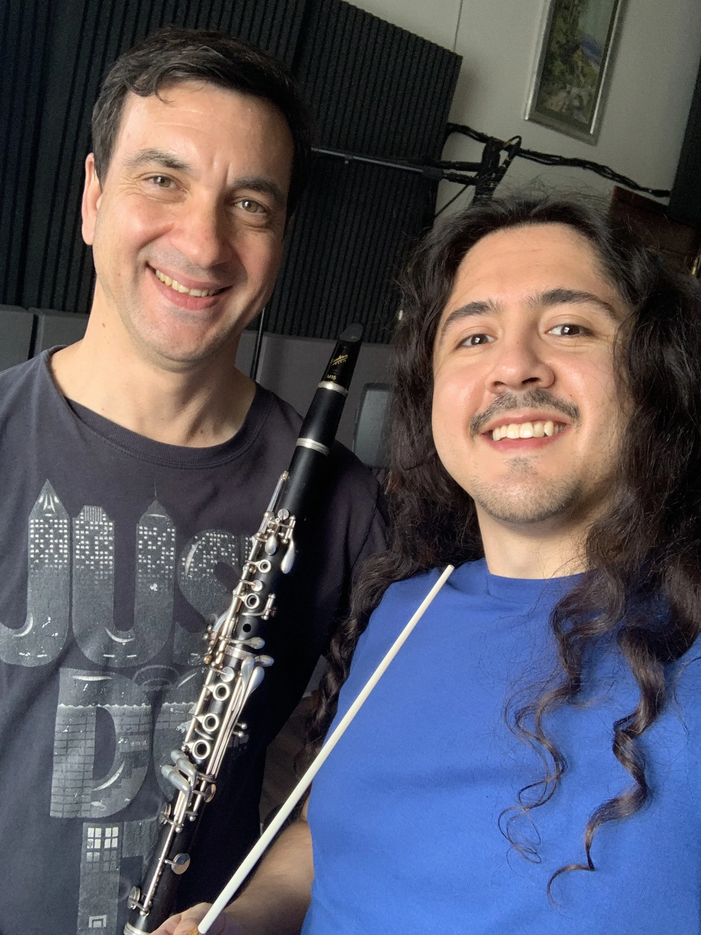 OCK Composer Recording Clarinet with the Maestro Martin Scalona at FinalBossAudio Studios. 