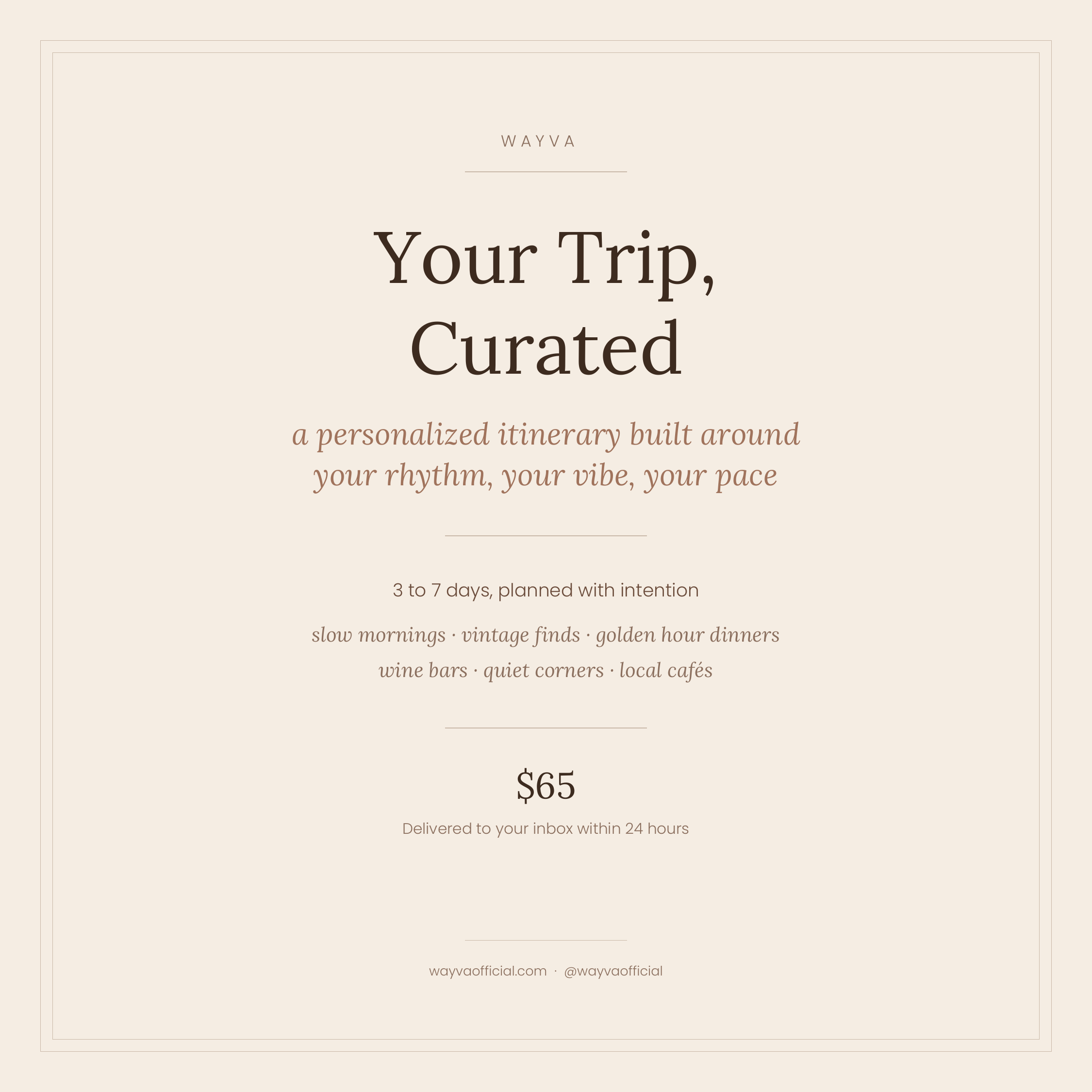 Wayva Itinerary Trip Planning