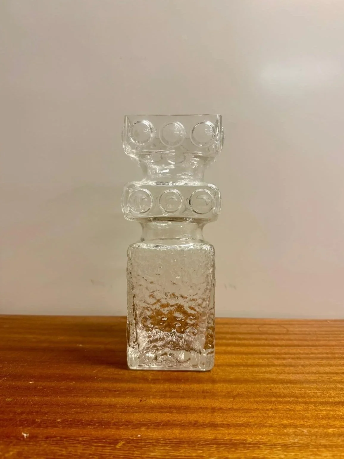 Vintage Riihimäen Lasi Kehrä -maljakko, Tamara Aladin (25 cm)