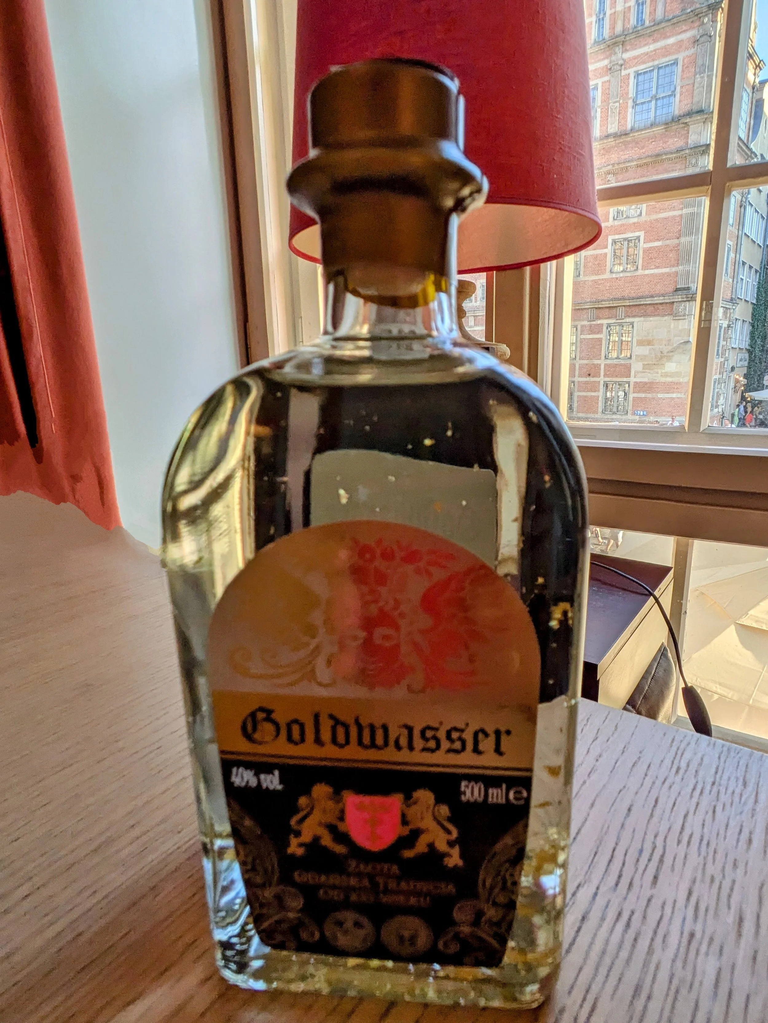 Food tour stop #3 - Goldwasser shot - a type of herbal liqueur invented in Gdańsk in 1598 that is known for its 22-carat gold flakes suspended in the liquid. Not to be confused with Goldschlager which also has gold flakes, but a completely different