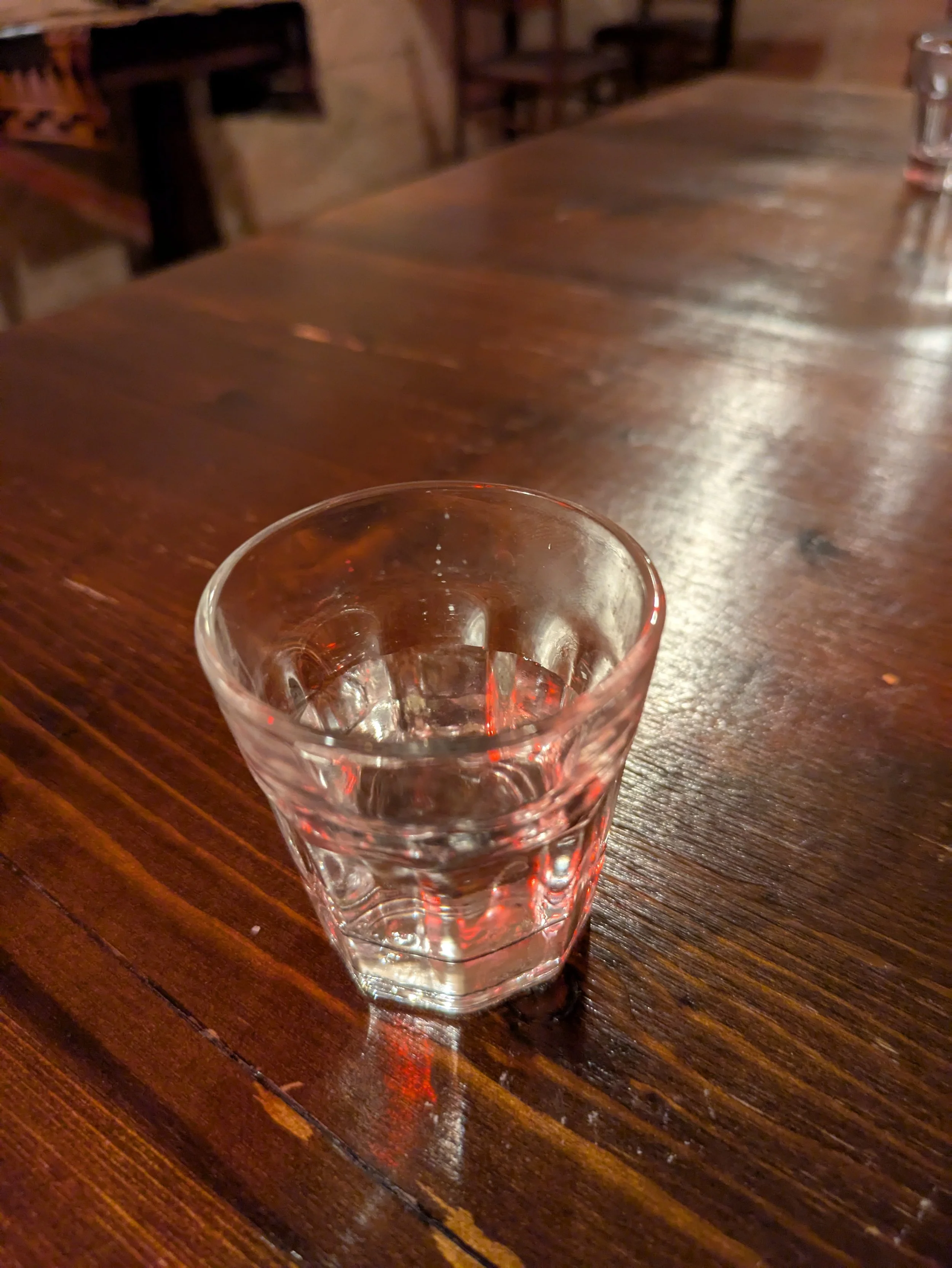 Chacha – a strong, traditional Georgian spirit, often called "Georgian grappa," made by distilling the grape residue left after winemaking. It is deeply woven into Georgian culture. We were offered it twice (so far). Once I downed it. The other time
