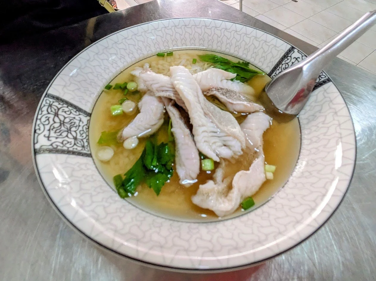Thai rice soup with fish - probably not of explanation needed. We had it for breakfast on a food tour. It was really goof!