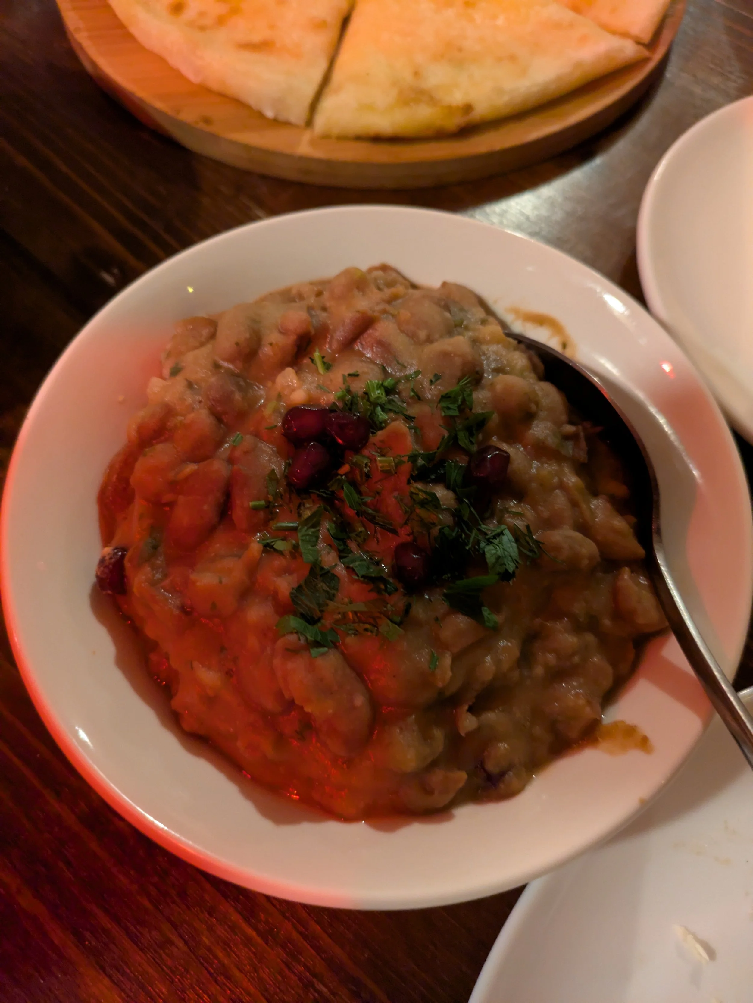 Lobio stew - A traditional Georgian bean dish. It is a mixture of red beans, onions, garlic, coriander, cilantro, and other spices. It was actually really good. Grady even liked it (and he doesn't even like beans!)