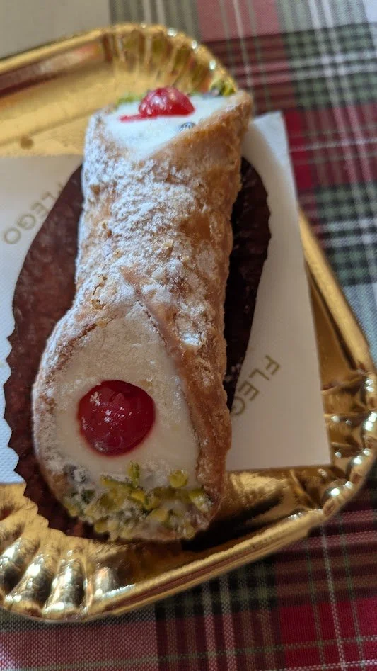 Cannoli - Yet another Italian dessert that I'm pretty sure everyone is familiar with. We sacrificed ourselves and had one just for the sake of getting a picture for the blog! 