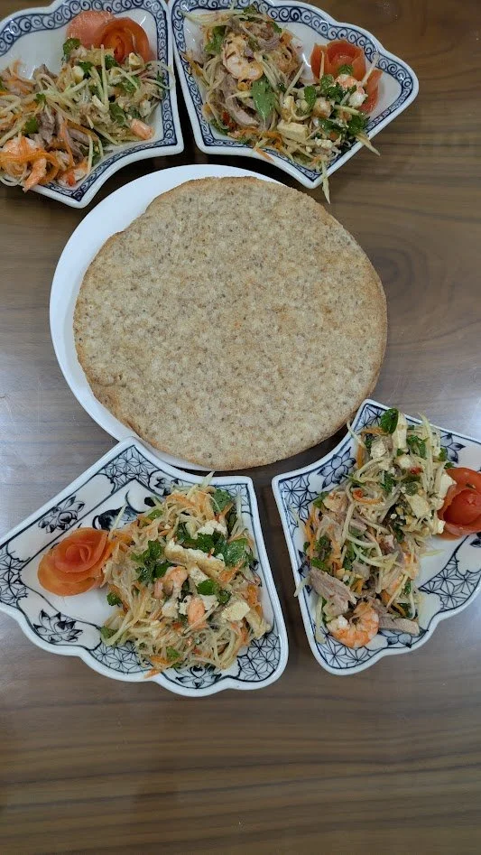 Gỏi đu đủ is a Vietnamese green papaya salad. We made this in our cooking class in Da Nang and it was delicious!.