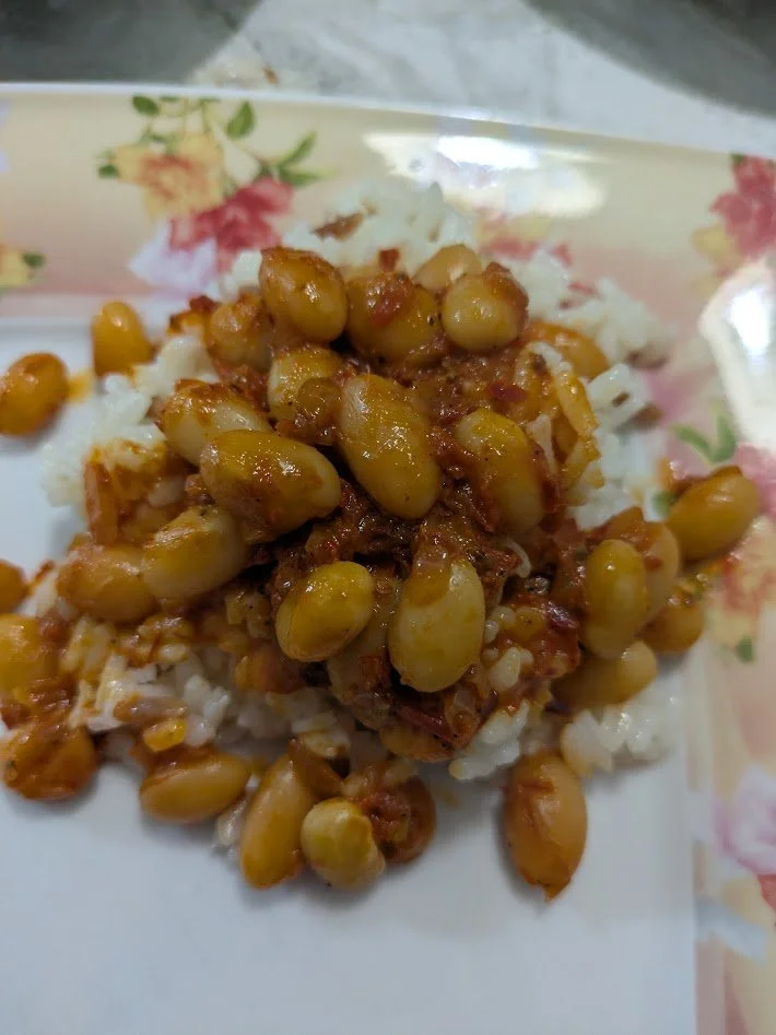 Kuru fasulye - Beans served along with rice. Often considered the national dish of Turkey. We made this in our little cooking class. It was actually one of my favorite dishes.