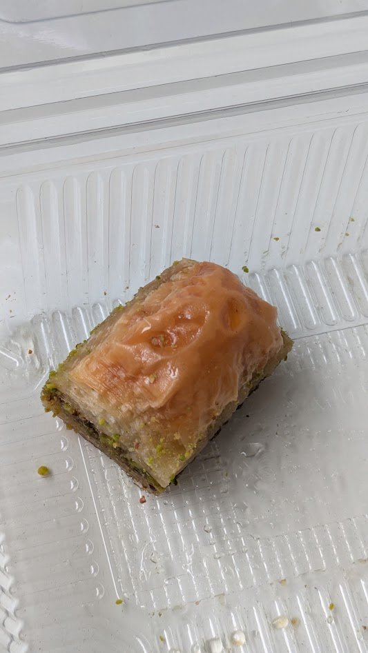 Baklava - This was probably included in the Turkey page as well. It is traditional to the entire region. It is a rich, flaky pastry made of multiple layers of buttered phyllo dough filled with chopped nuts and spices. After baking, it is drenched in 