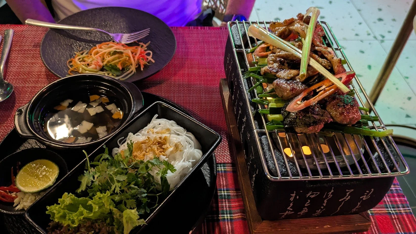 Bún chả is a really popular North Vietnamese dish originating from Hanoi (which was made even more popular when Obama came to Hanoi and had it!). It features grilled pork patties (chả) and pork belly served in a bowl of fish sauce-based broth alongsi