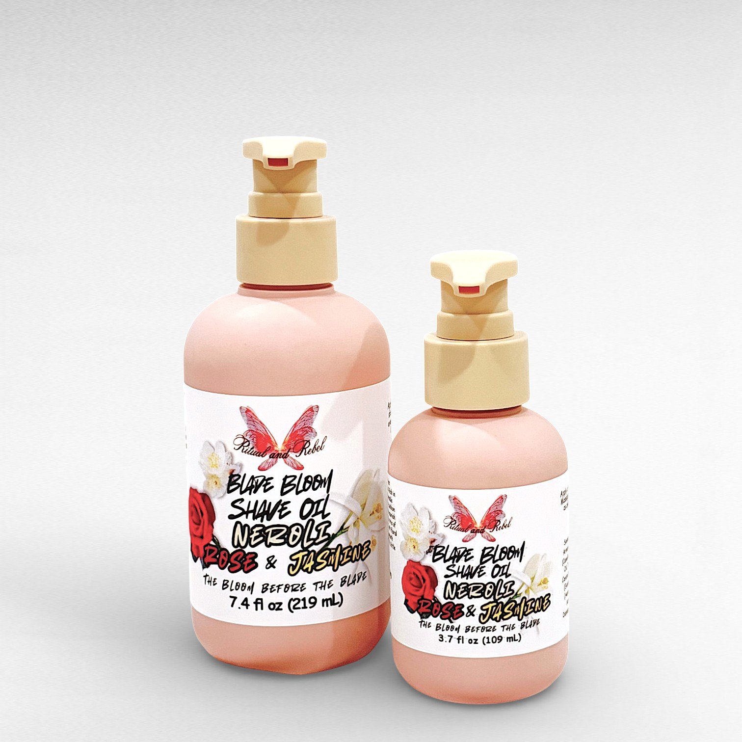7.4 & 3.7 blade Bloom shave oil ritual and rebel.jpg