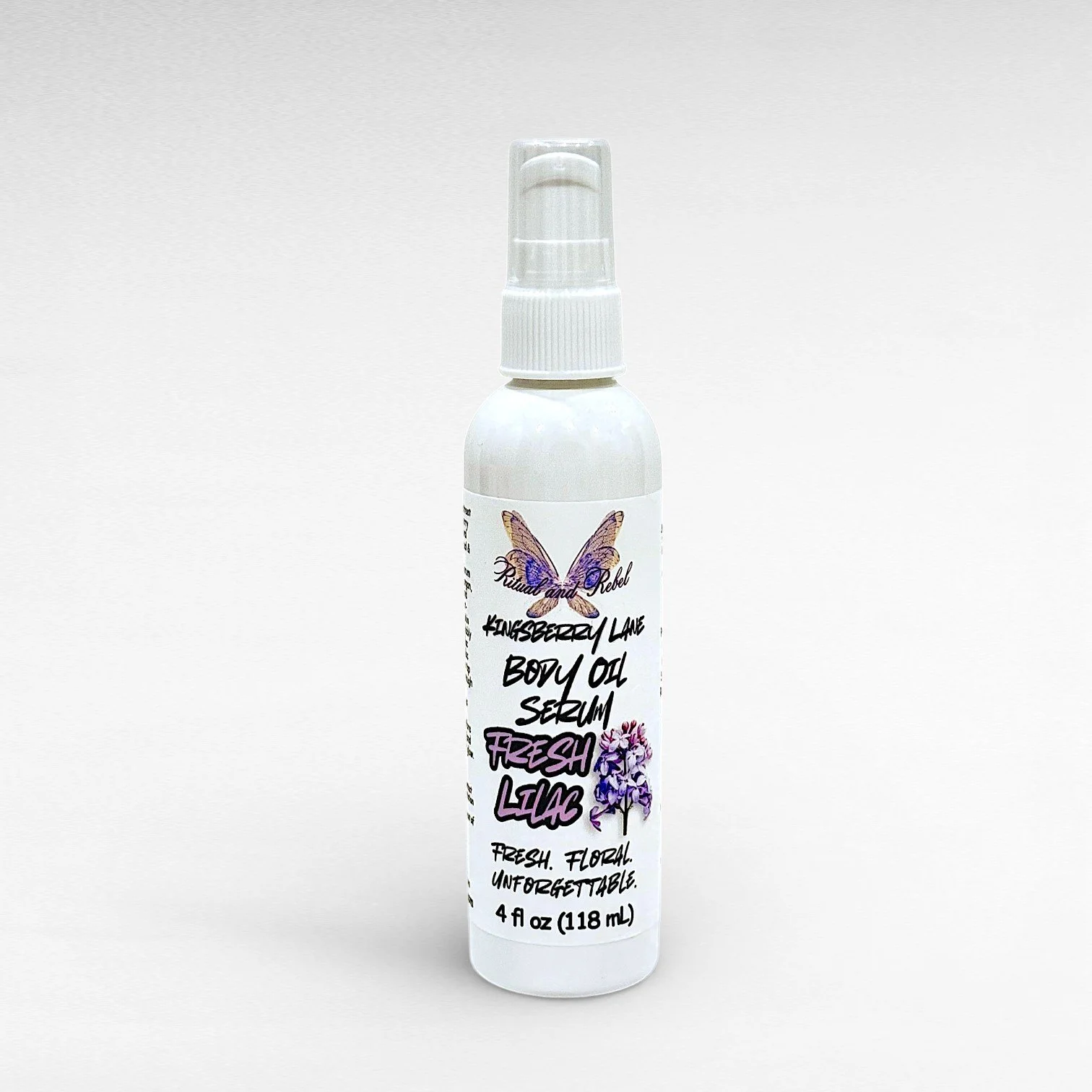 4 fl oz (118 ml) Kingsberry Lane Fresh Lilac Body Oil Serum Ritual and Rebel.jpg