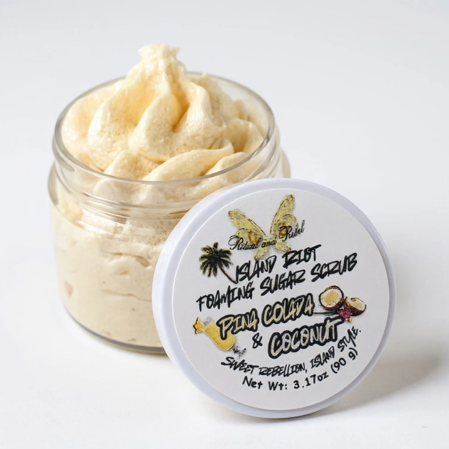 3.17 oz island riot foaming sugar scrub ritual and rebel.jpg